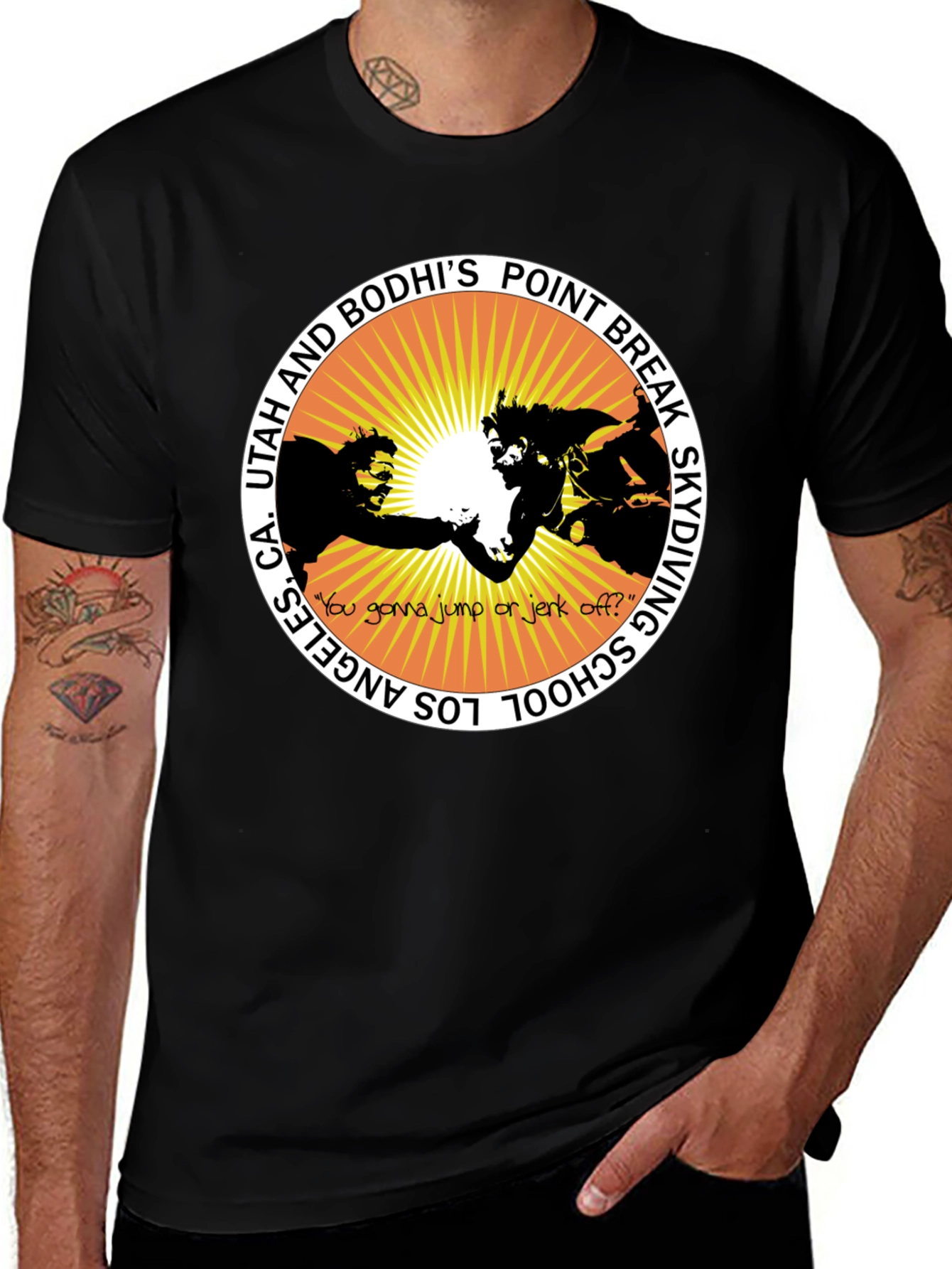 Point Break Skydiving School Black T-Shirt