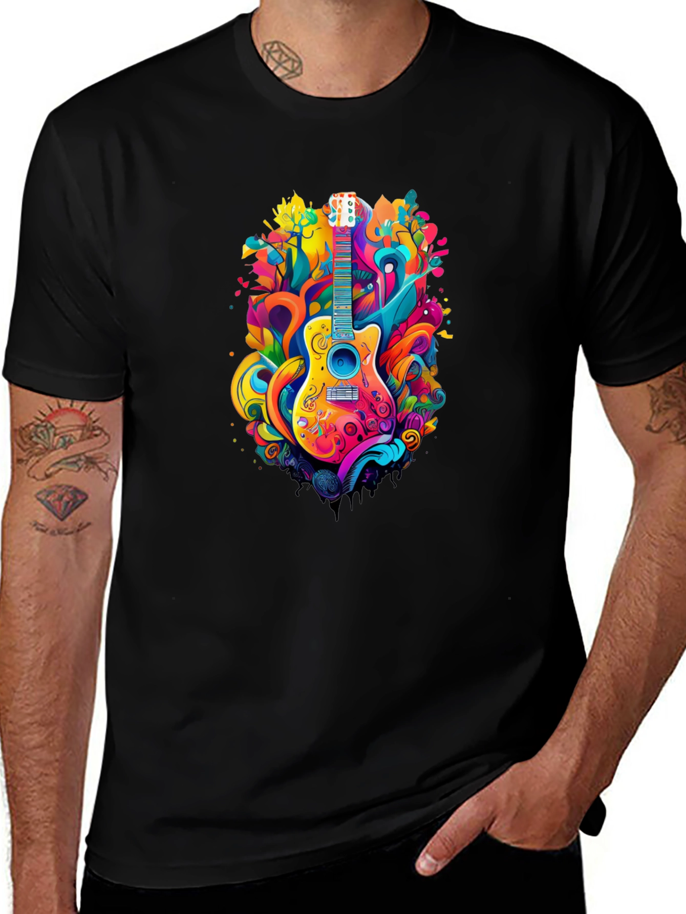 Variant 24 of Psychedelic Guitar Graphic Tee