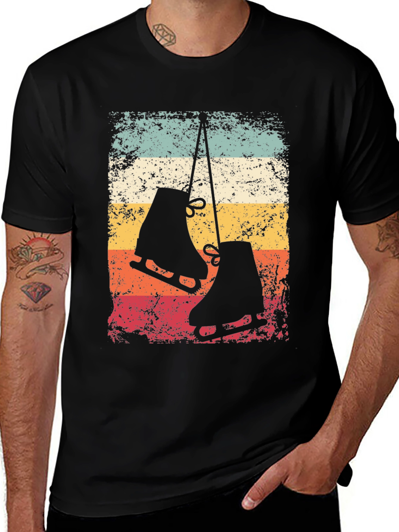 Variant 10 of Vintage Ice Skating T-Shirt - Retro Skates Design