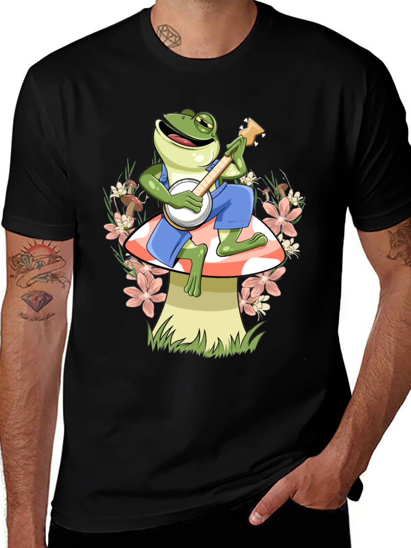 Variant 23 of Frog Banjo T-Shirt - Musical Amphibian Design
