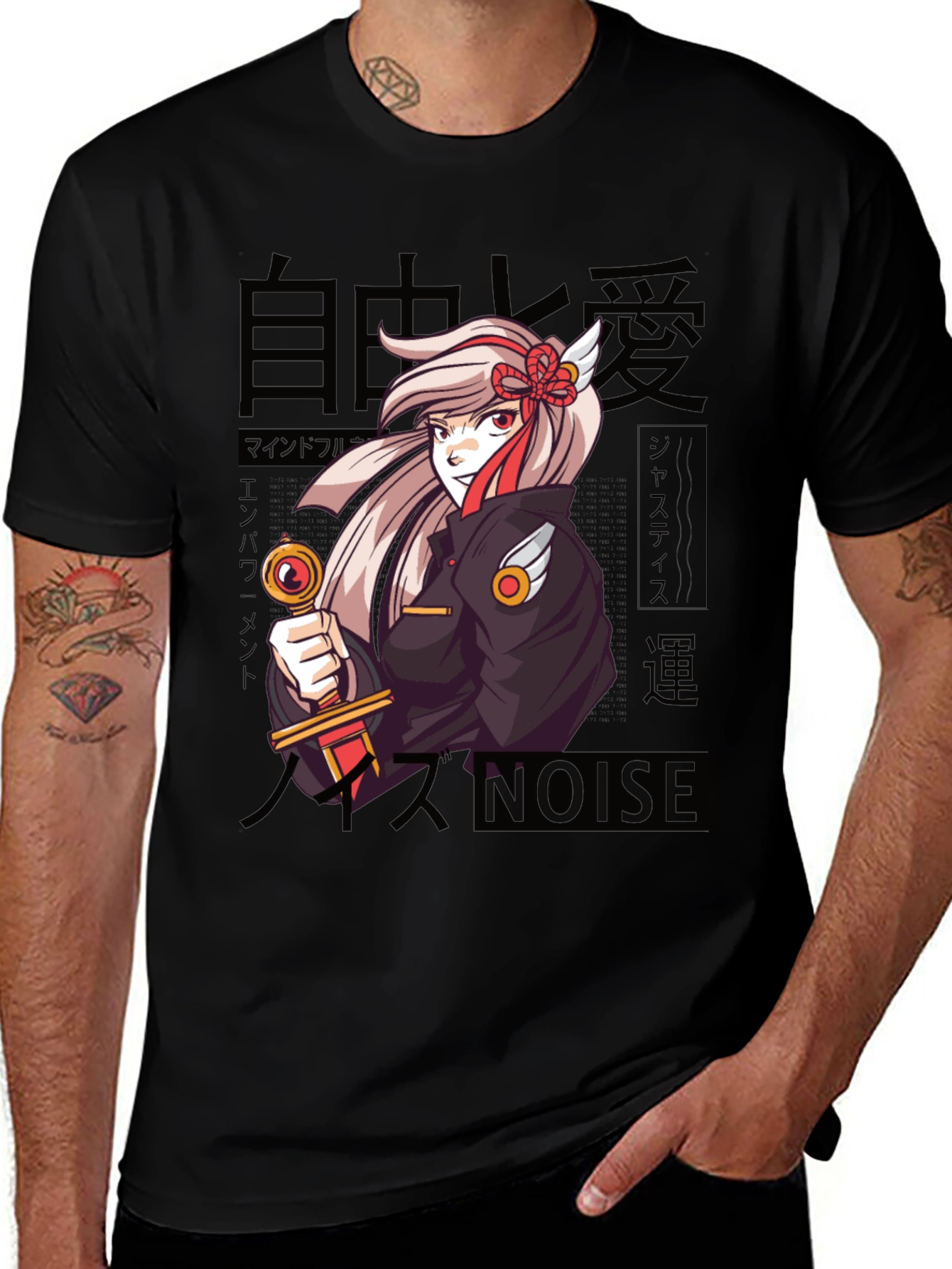 Variant 14 of Anime Girl Sword T-Shirt