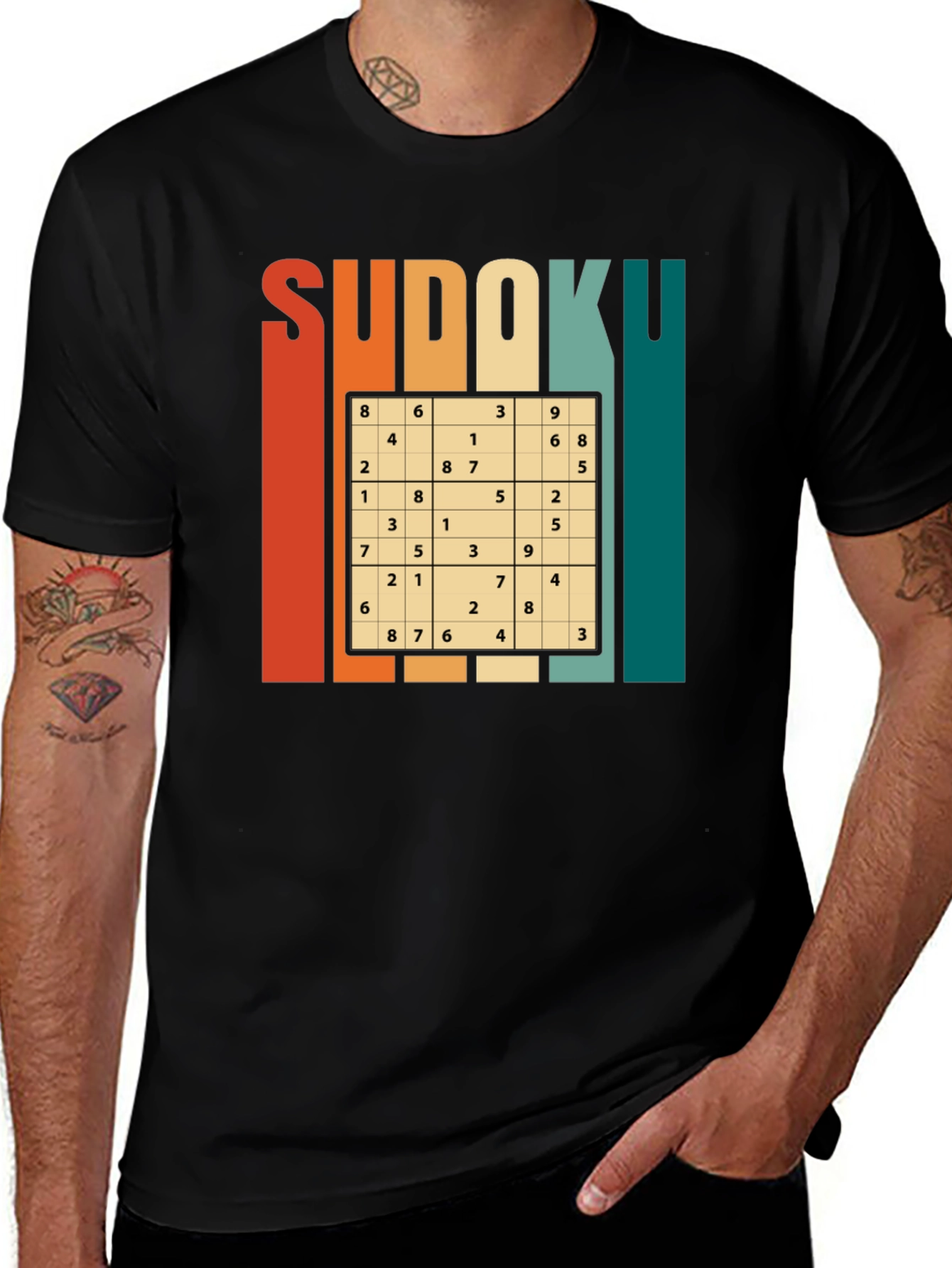 Sudoku Puzzle Graphic T-Shirt - Brain Teaser Tee