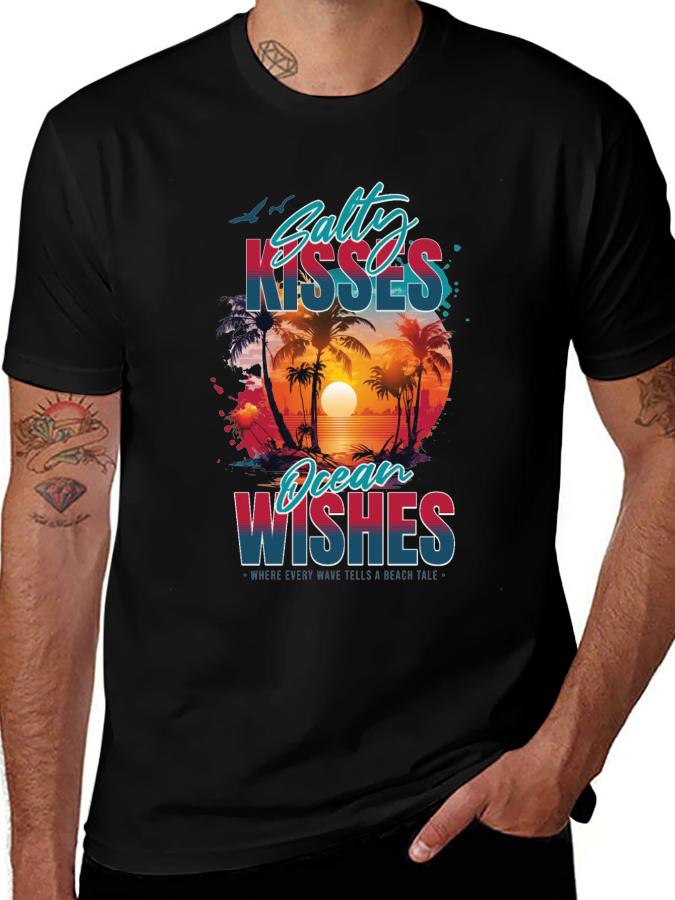 Variant 18 of Salty Kisses Ocean Wishes Graphic Tee