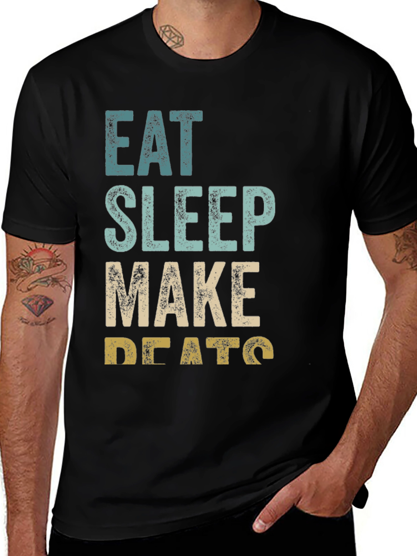 Variant 22 of Eat Sleep Make Beats Graphic Tee
