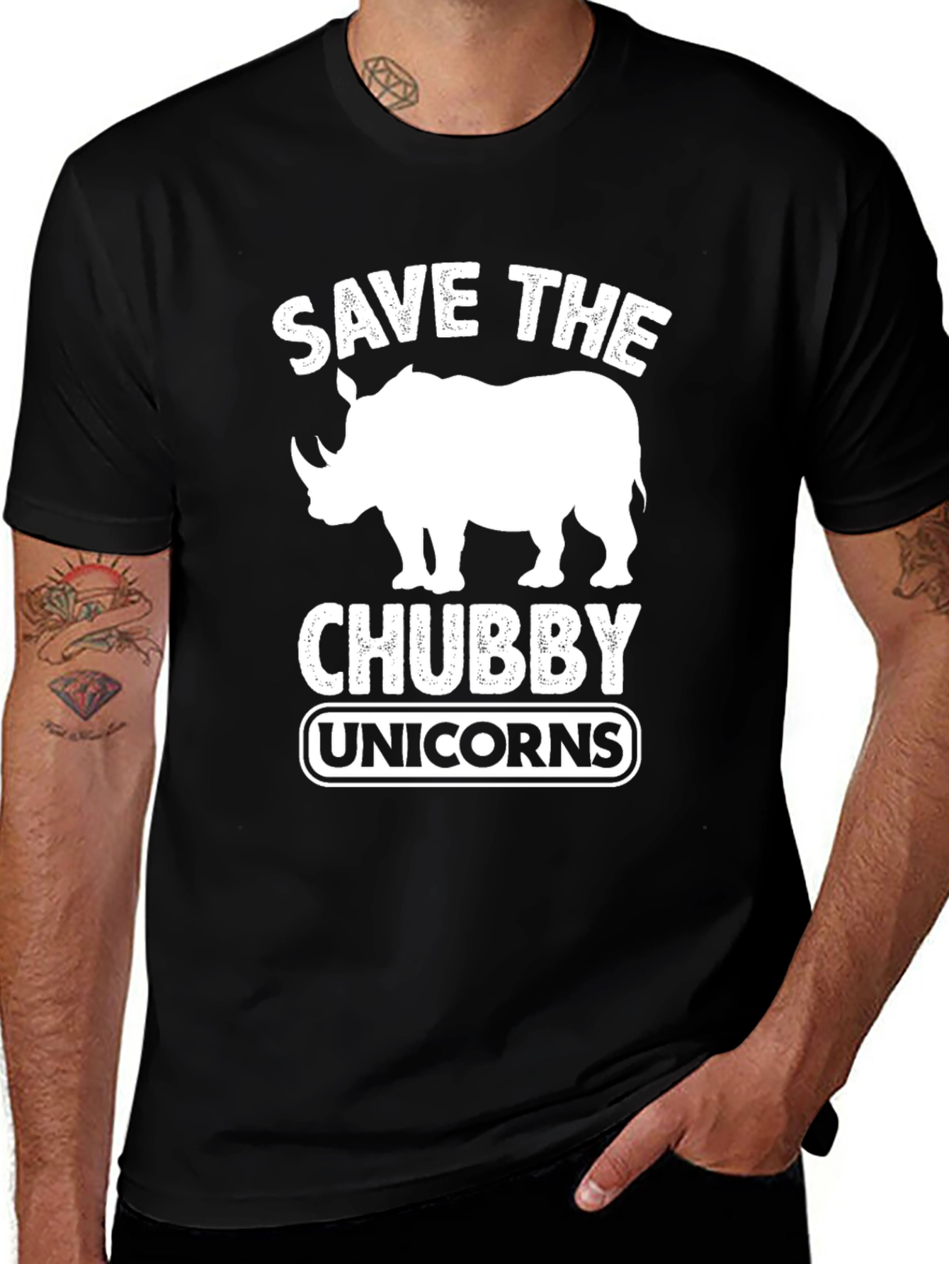 Variant 11 of Save The Chubby Unicorns Graphic Tee