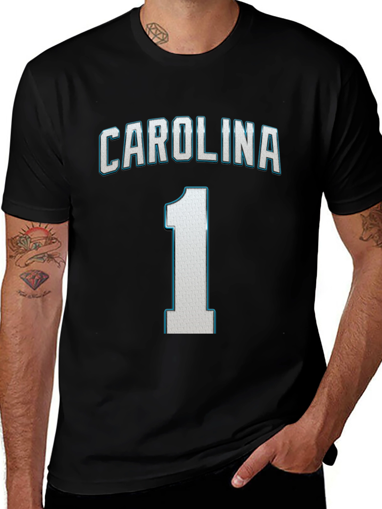 Carolina Number 1 Fan T-Shirt - Black