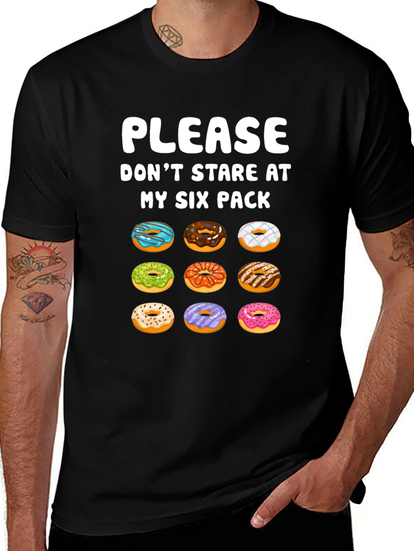 Variant 12 of Funny Donut Six Pack T-Shirt