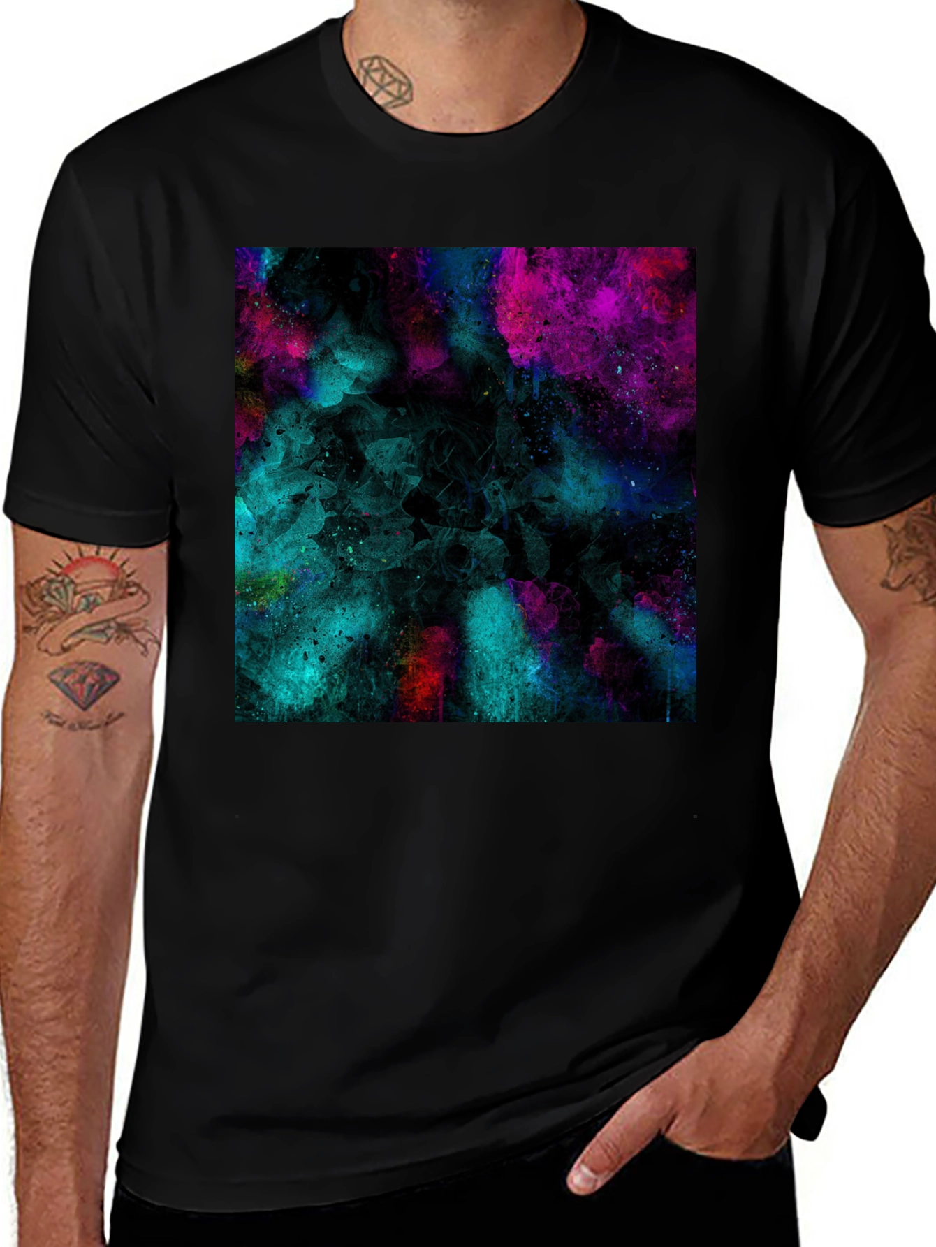 Variant 28 of Abstract Art Black T-Shirt - Modern Graphic Tee