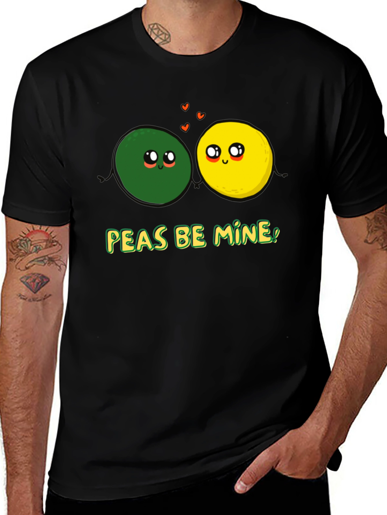 Variant 8 of Peas Be Mine T-Shirt - Cute Valentine's Day Tee
