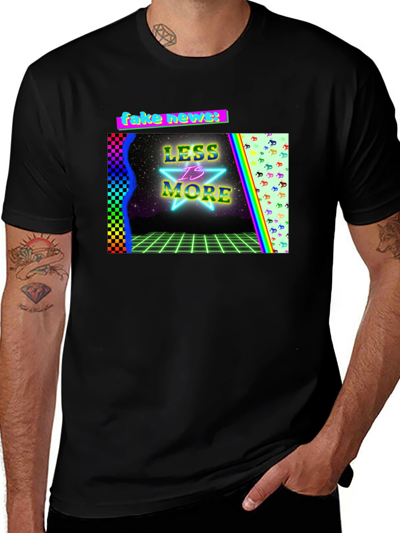 Variant 28 of Retro Style Graphic Tee: Less is More