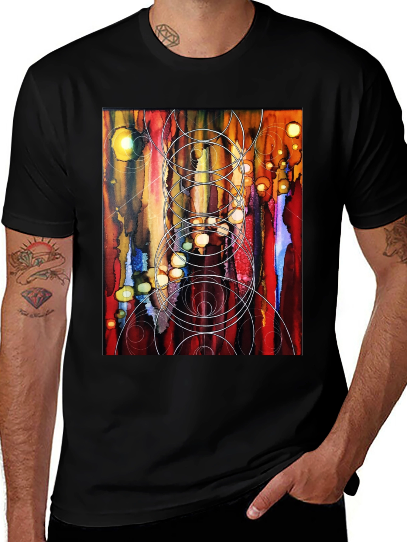 Variant 16 of Abstract Art Black T-Shirt