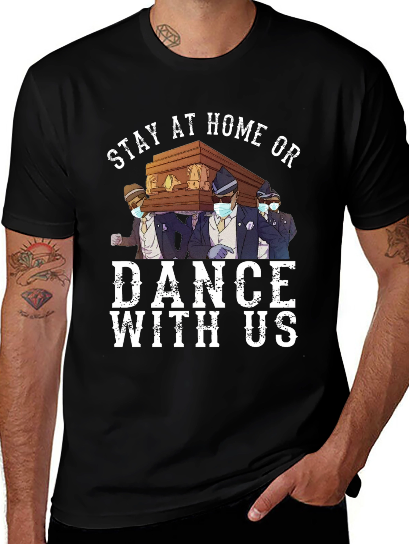 Variant 27 of Stay Home or Dance With Us T-Shirt