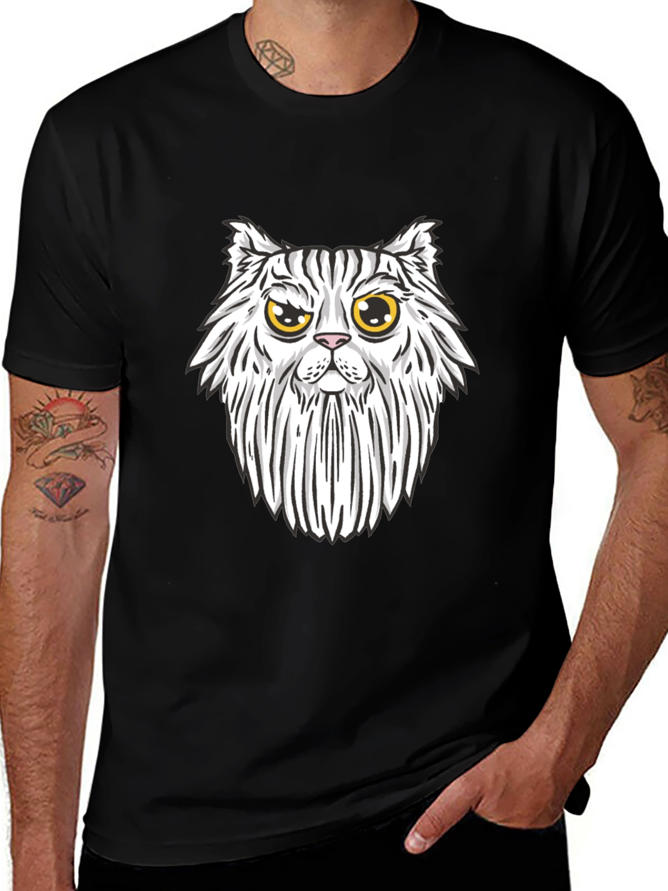 Variant 18 of Cool Cat Graphic T-Shirt - Unique Animal Tee