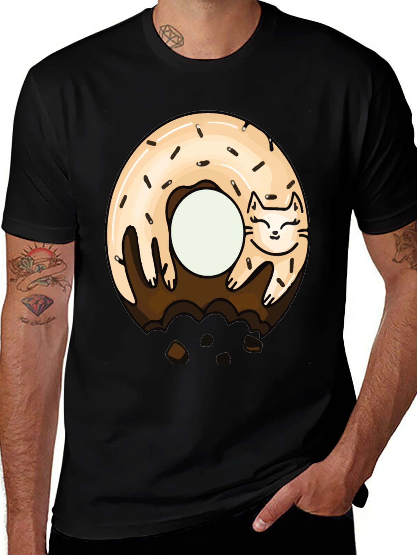 Variant 6 of Cat Donut T-Shirt - Sweet & Funny Graphic Tee