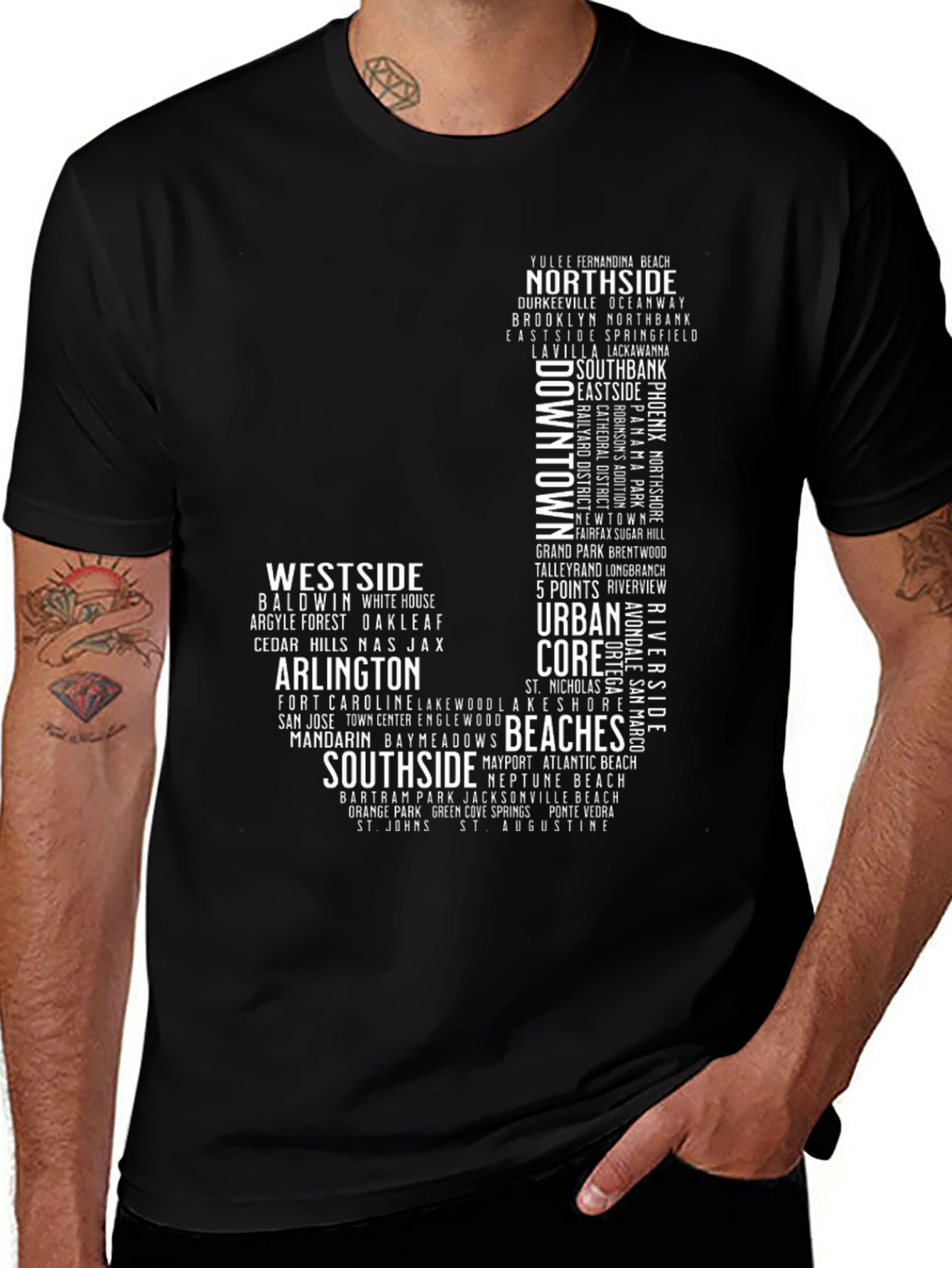 Jacksonville Neighborhoods Graphic Tee