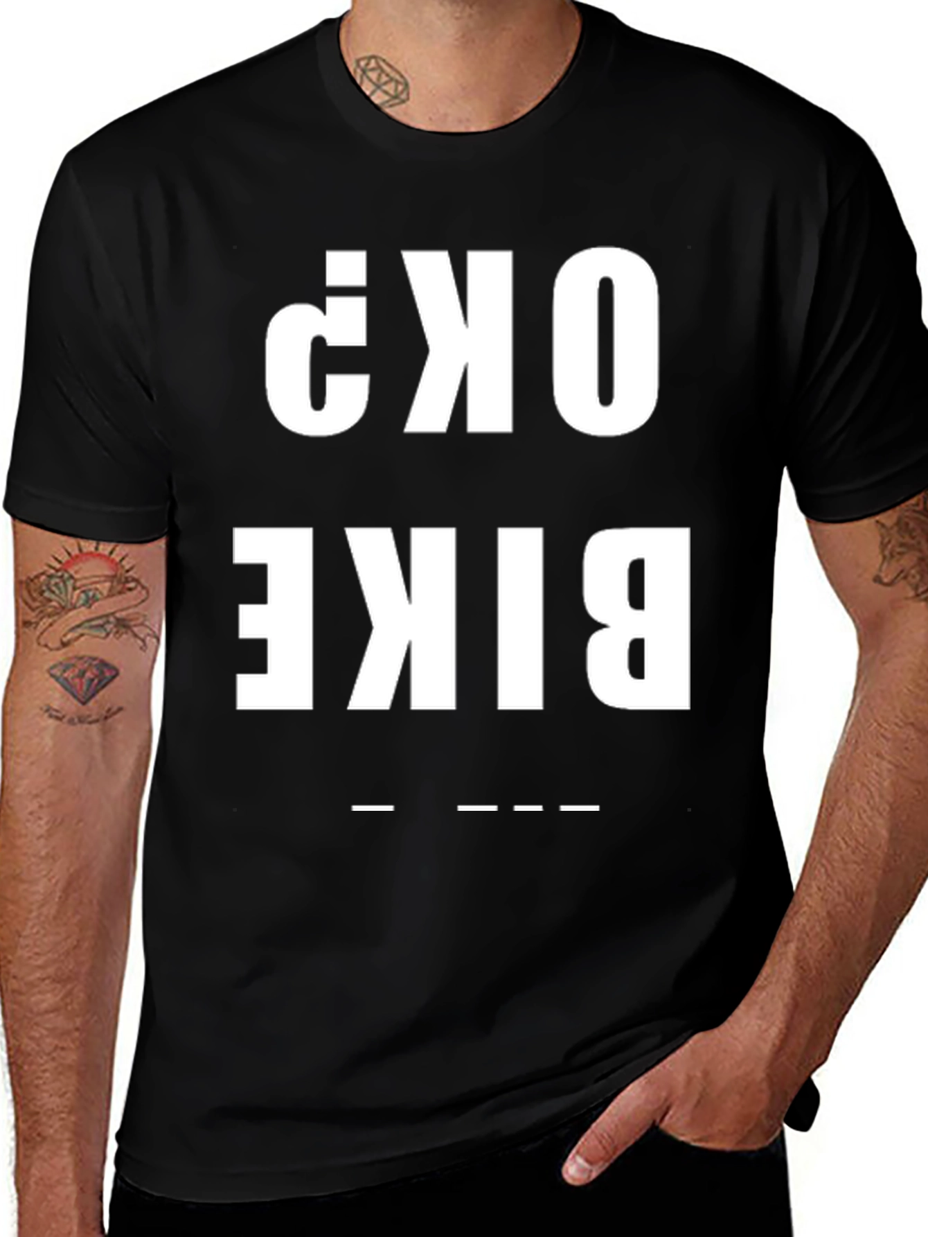 Variant 8 of Bike OK? Graphic Tee - Black