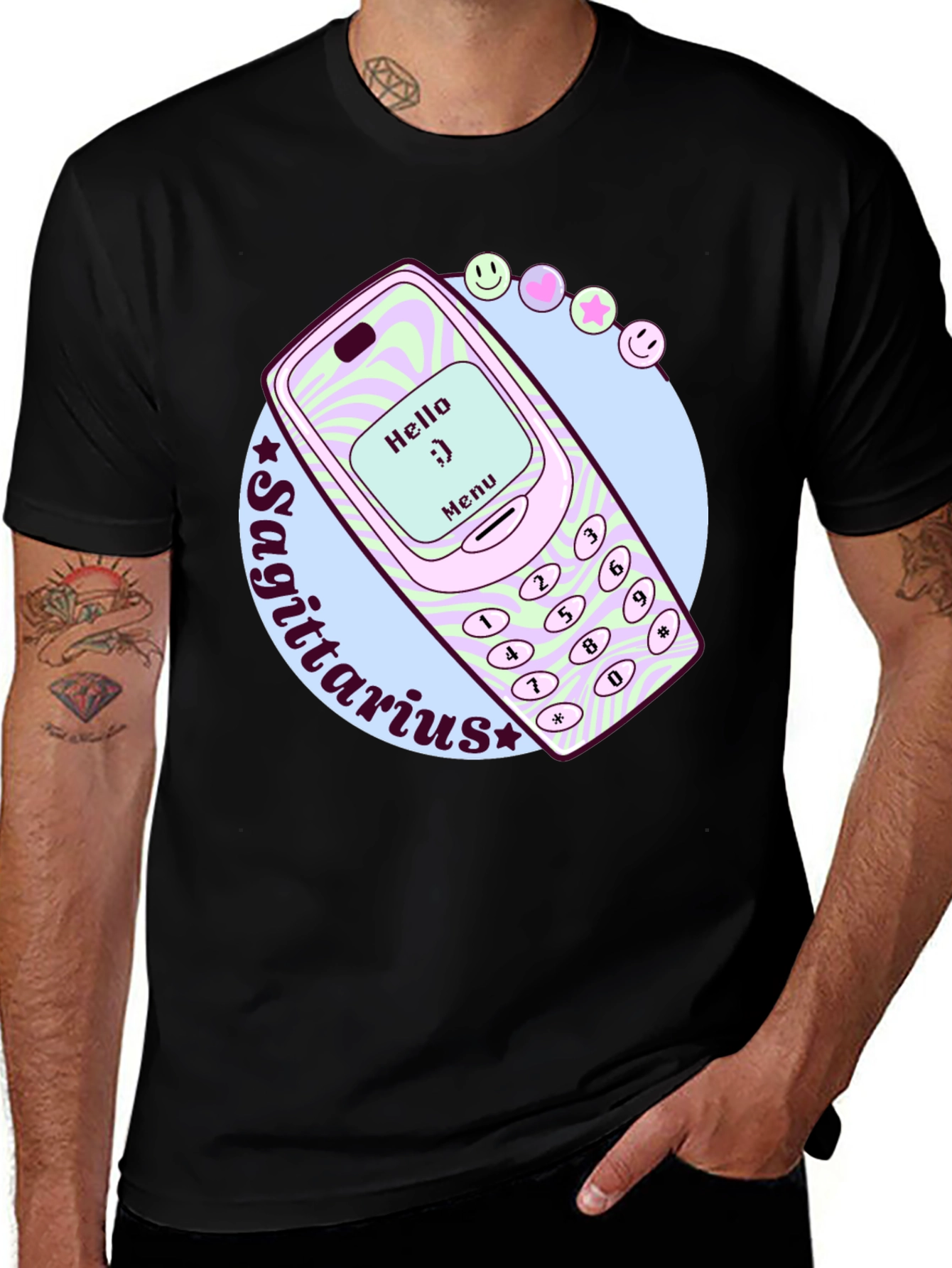 Variant 10 of Sagittarius Phone T-Shirt, Unique Design