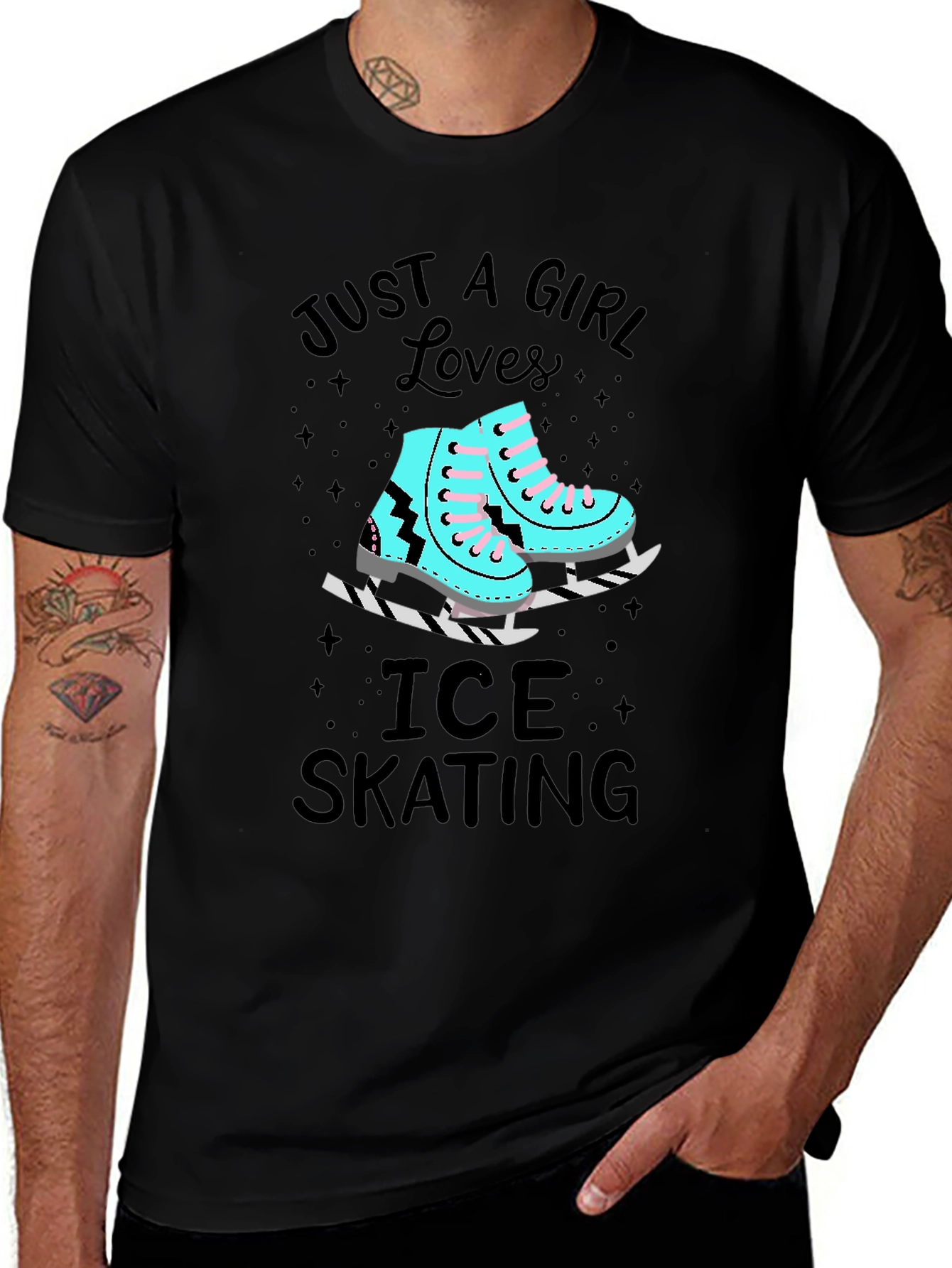 Variant 30 of Just a Girl Who Loves Ice Skating T-Shirt