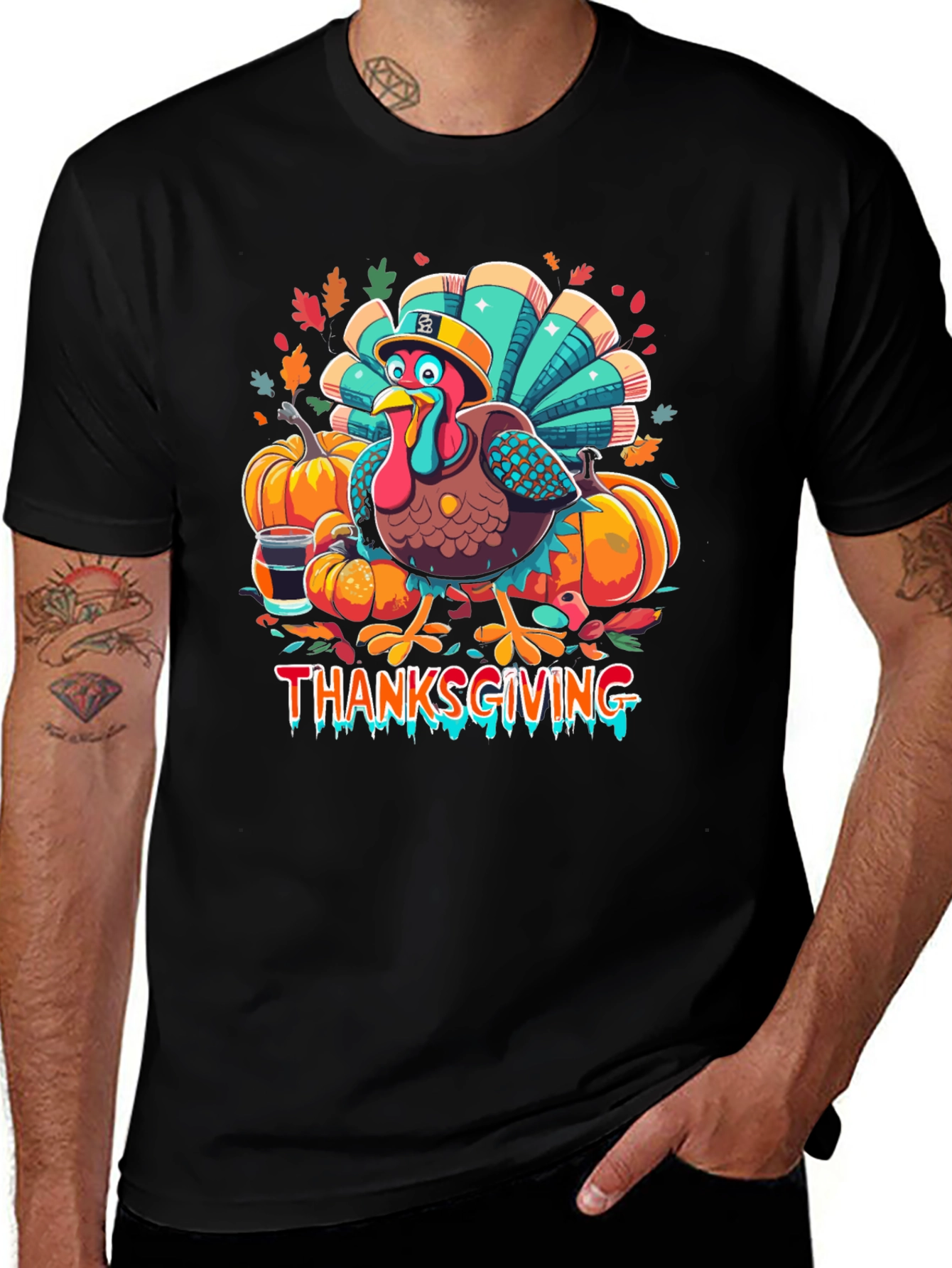 Thanksgiving Turkey Graphic Tee