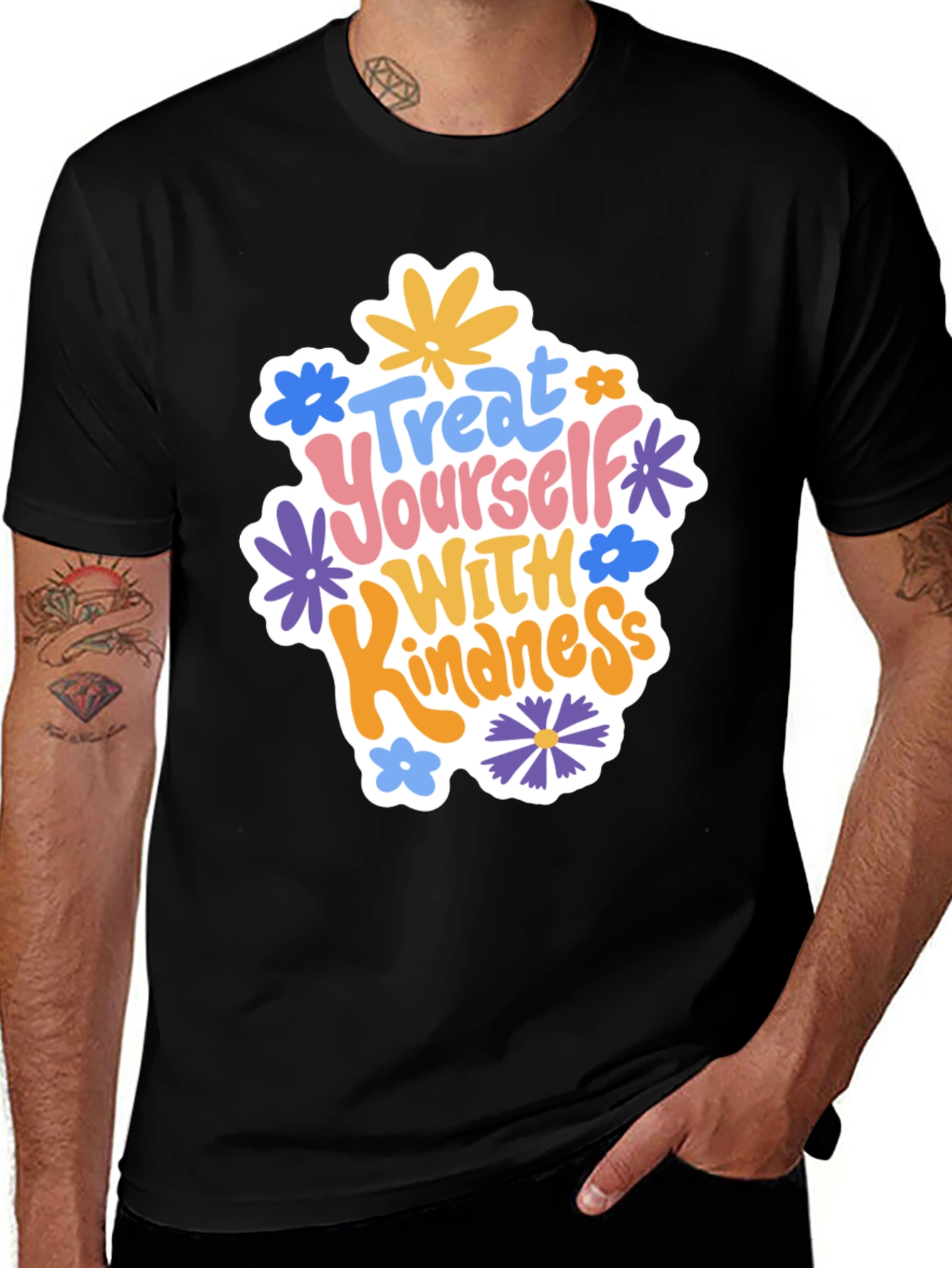 Variant 15 of Treat Yourself With Kindness Graphic Tee