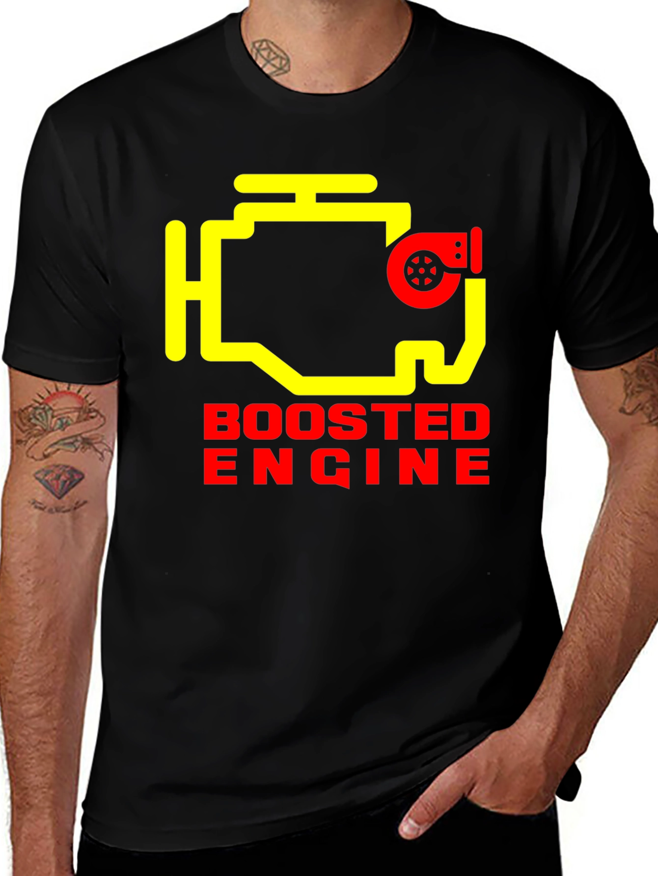 Variant 3 of Boosted Engine Graphic Tee - Black