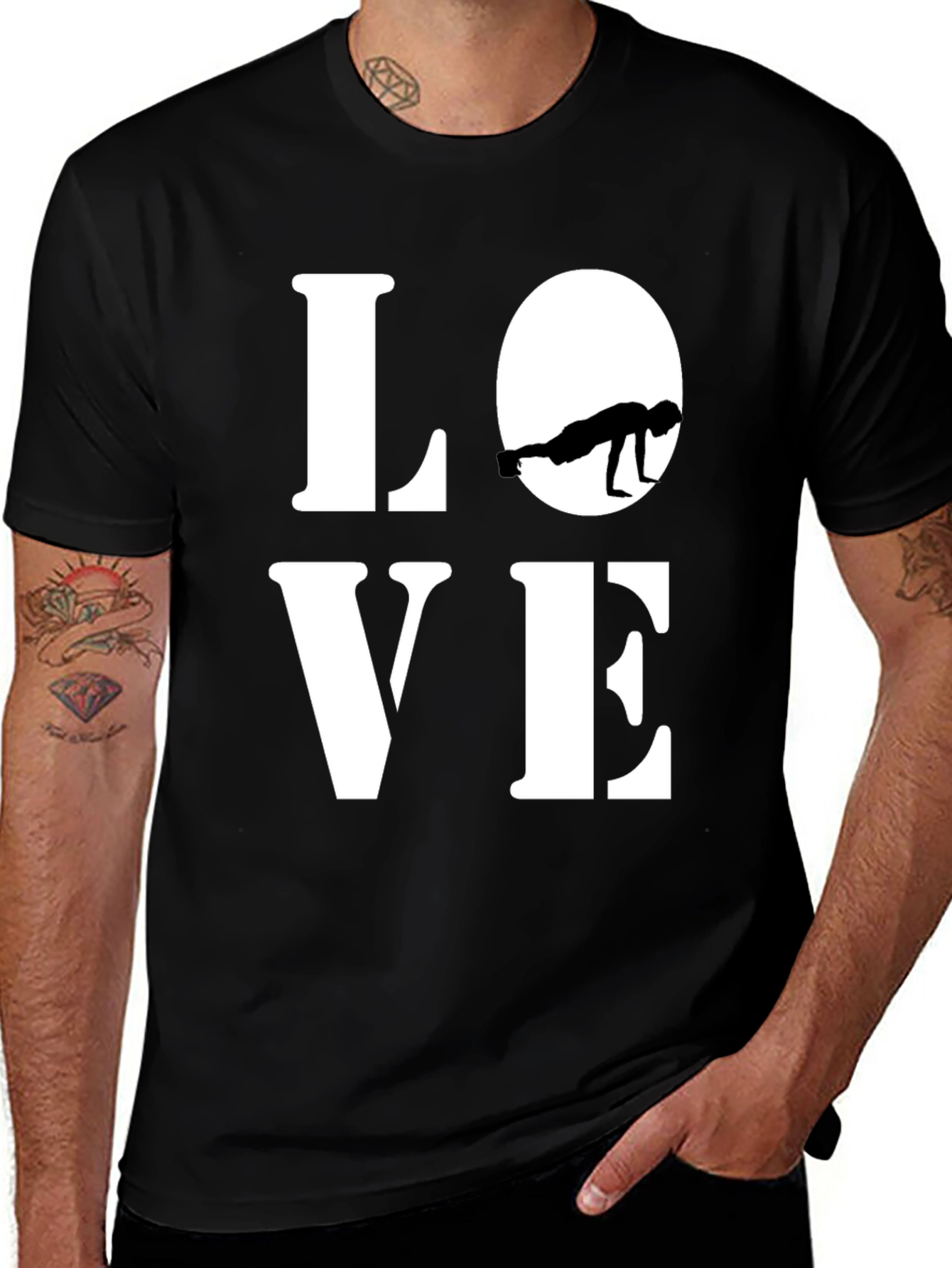 Variant 26 of Yoga Love T-Shirt - Crow Pose Design