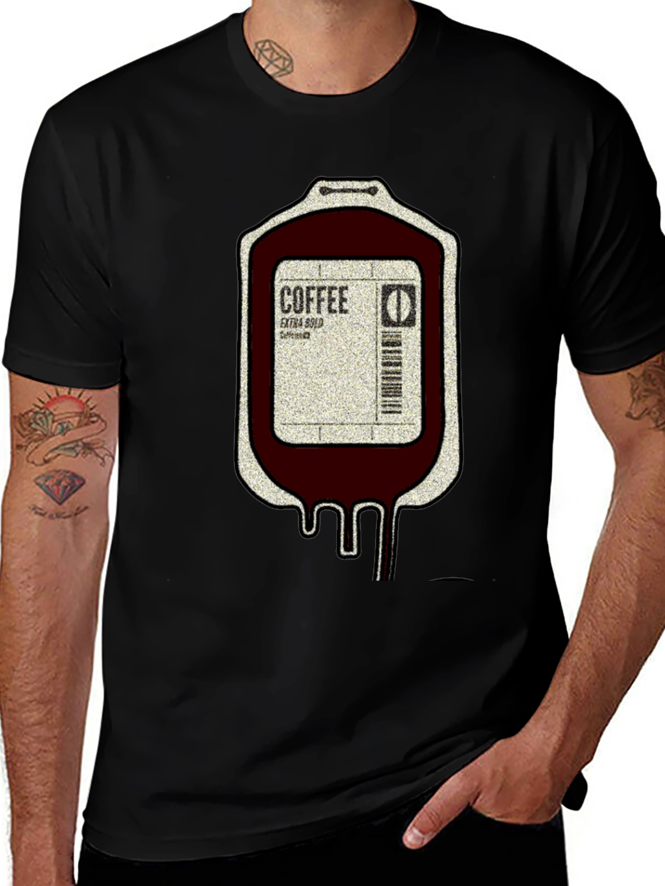 Variant 24 of Coffee Blood Bag Graphic Tee