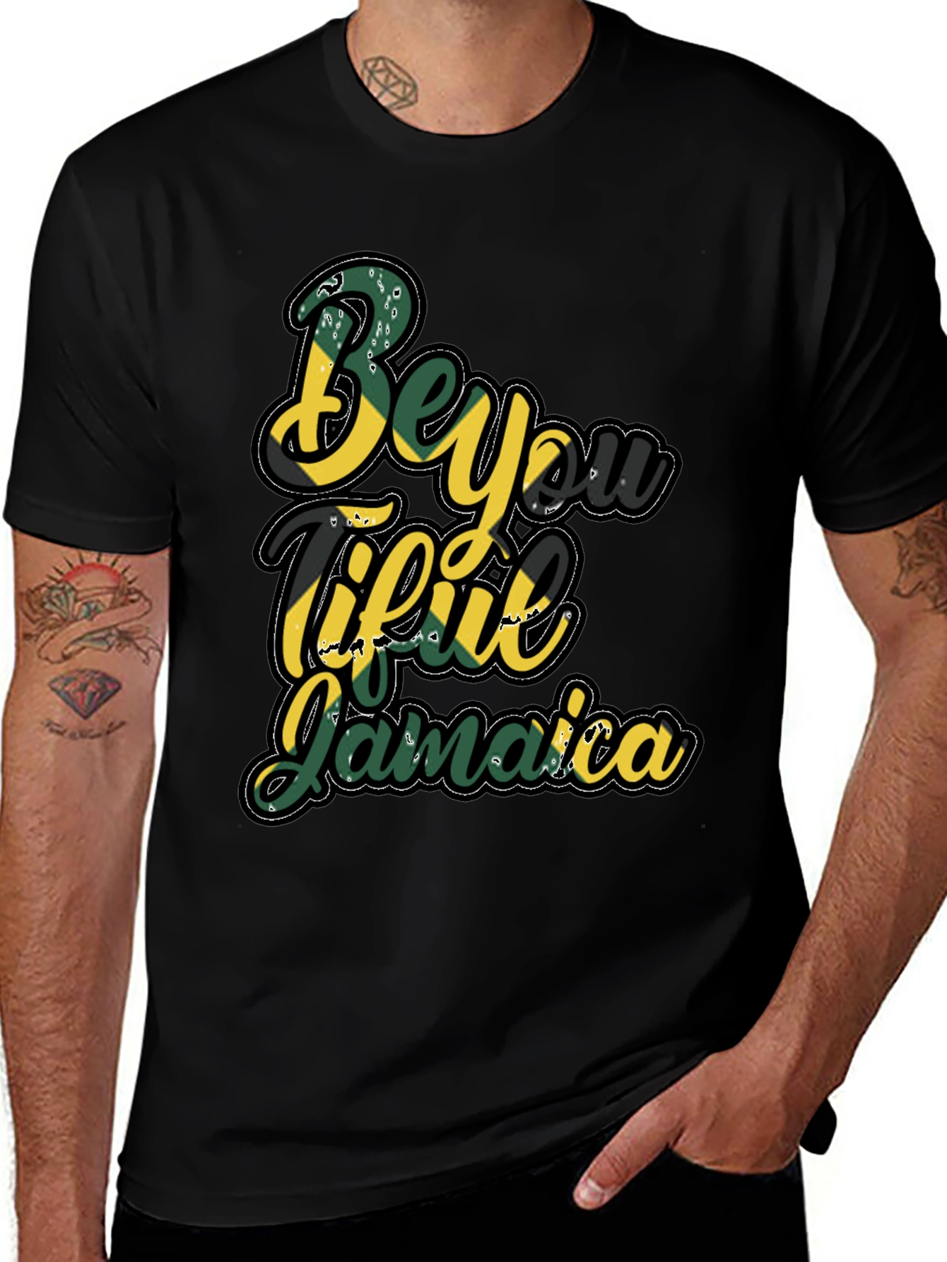 Beyoutiful Jamaica Graphic Tee - Black