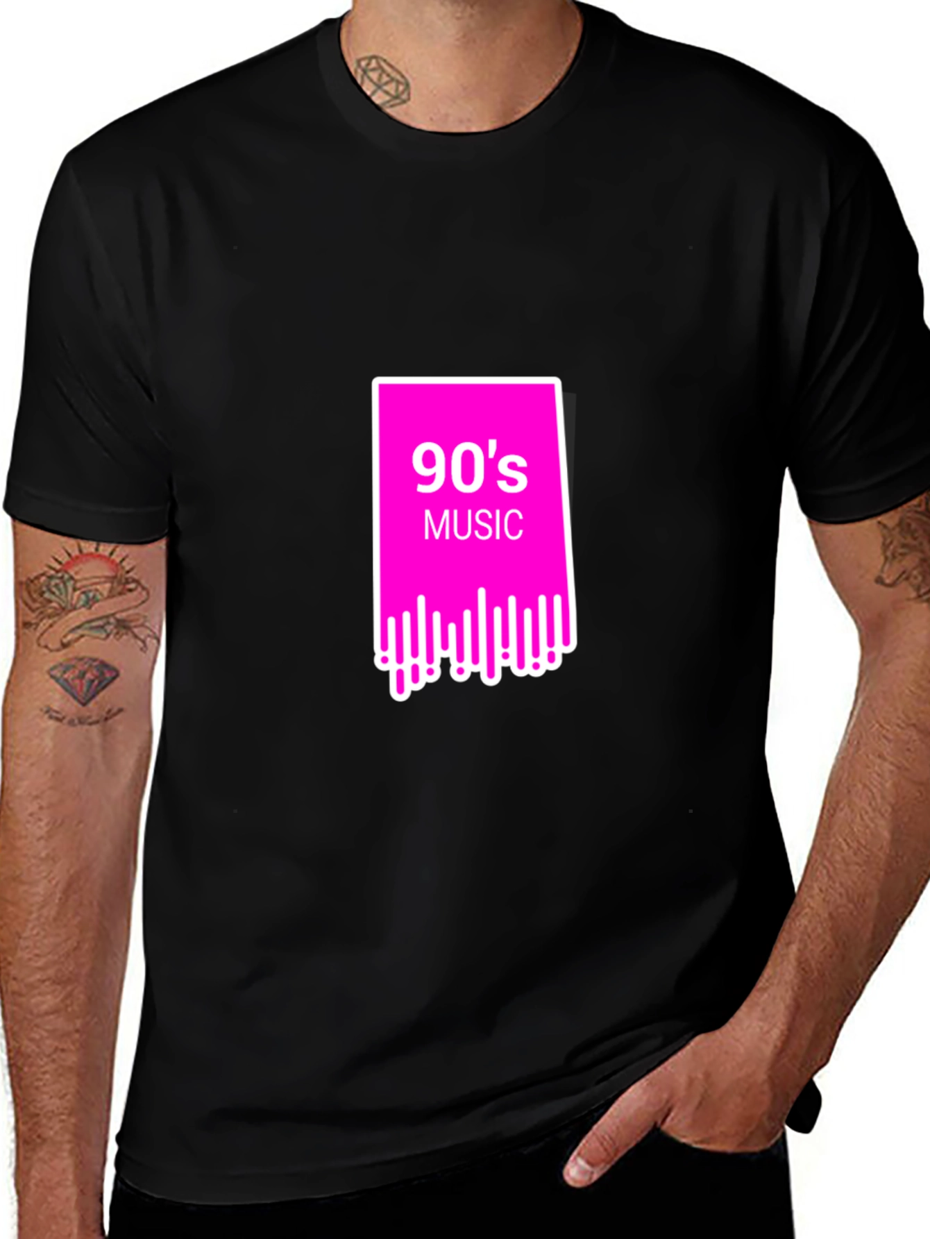 Variant 6 of 90's Music Graphic Tee - Retro Style Black T-Shirt