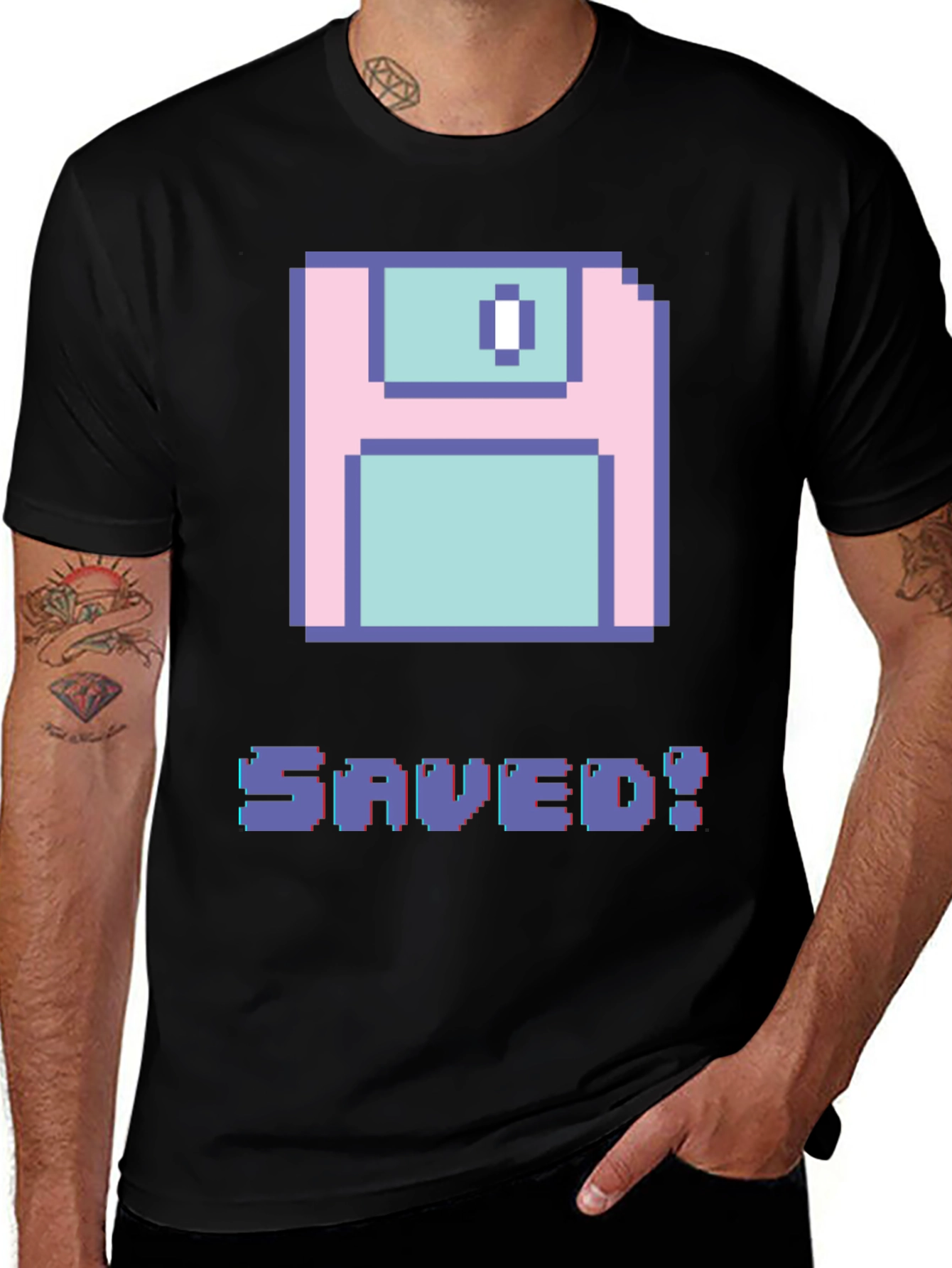 Variant 13 of Retro Saved Floppy Disk T-Shirt