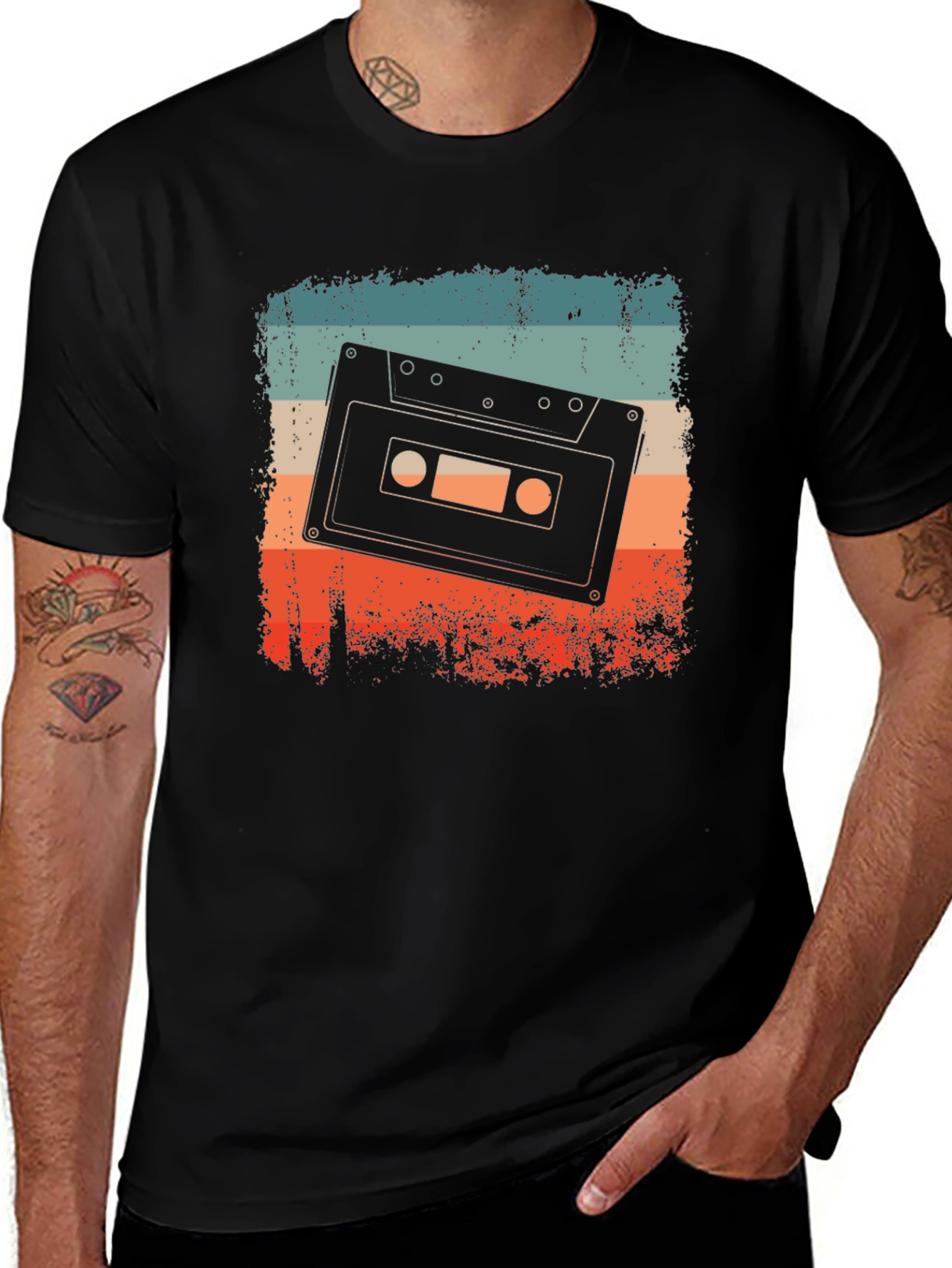 Variant 19 of Retro Cassette Tape T-Shirt - Vintage Music Lover Tee