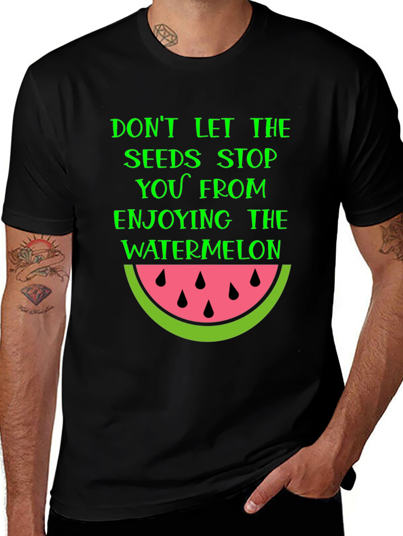 Variant 30 of Watermelon Seeds Graphic T-Shirt - Enjoy the Fruit!