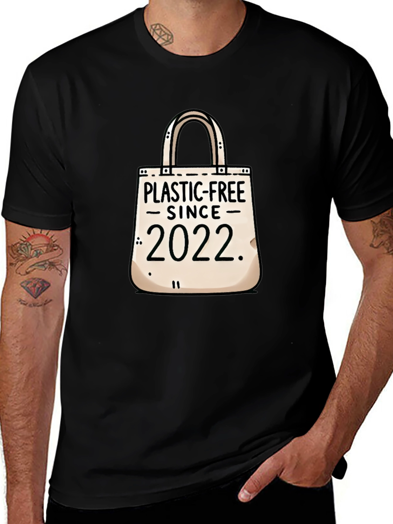 Variant 22 of Eco-Friendly Plastic-Free Since 2022 Graphic T-Shirt