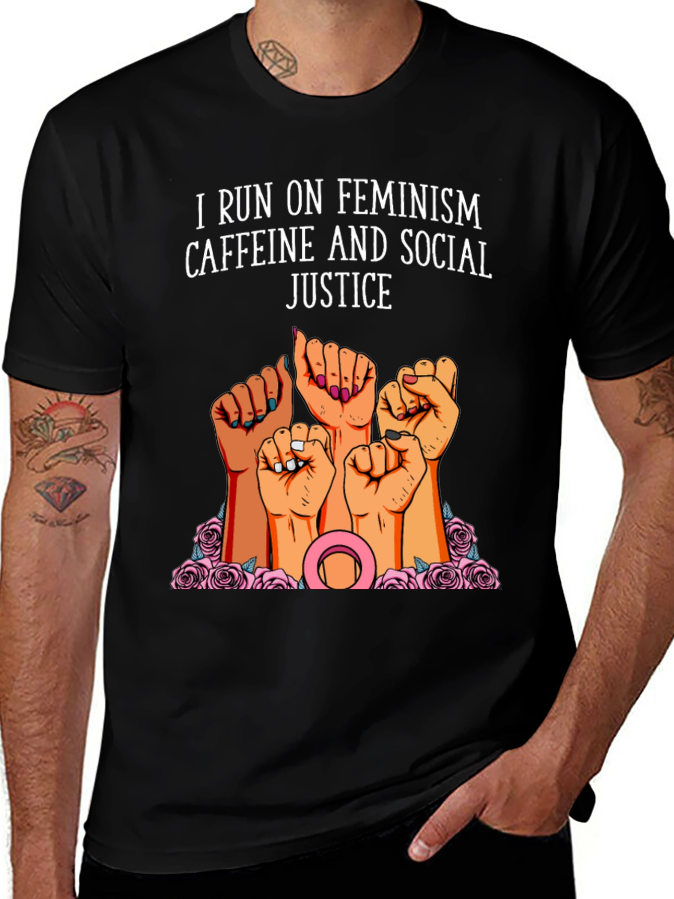 Variant 18 of Feminism, Caffeine, and Social Justice T-Shirt