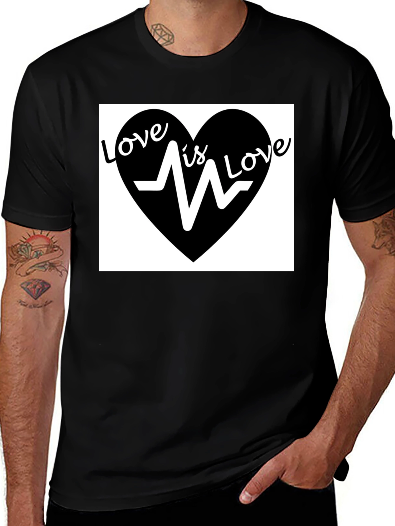 Variant 6 of Love is Love T-Shirt - Heartbeat Graphic Tee