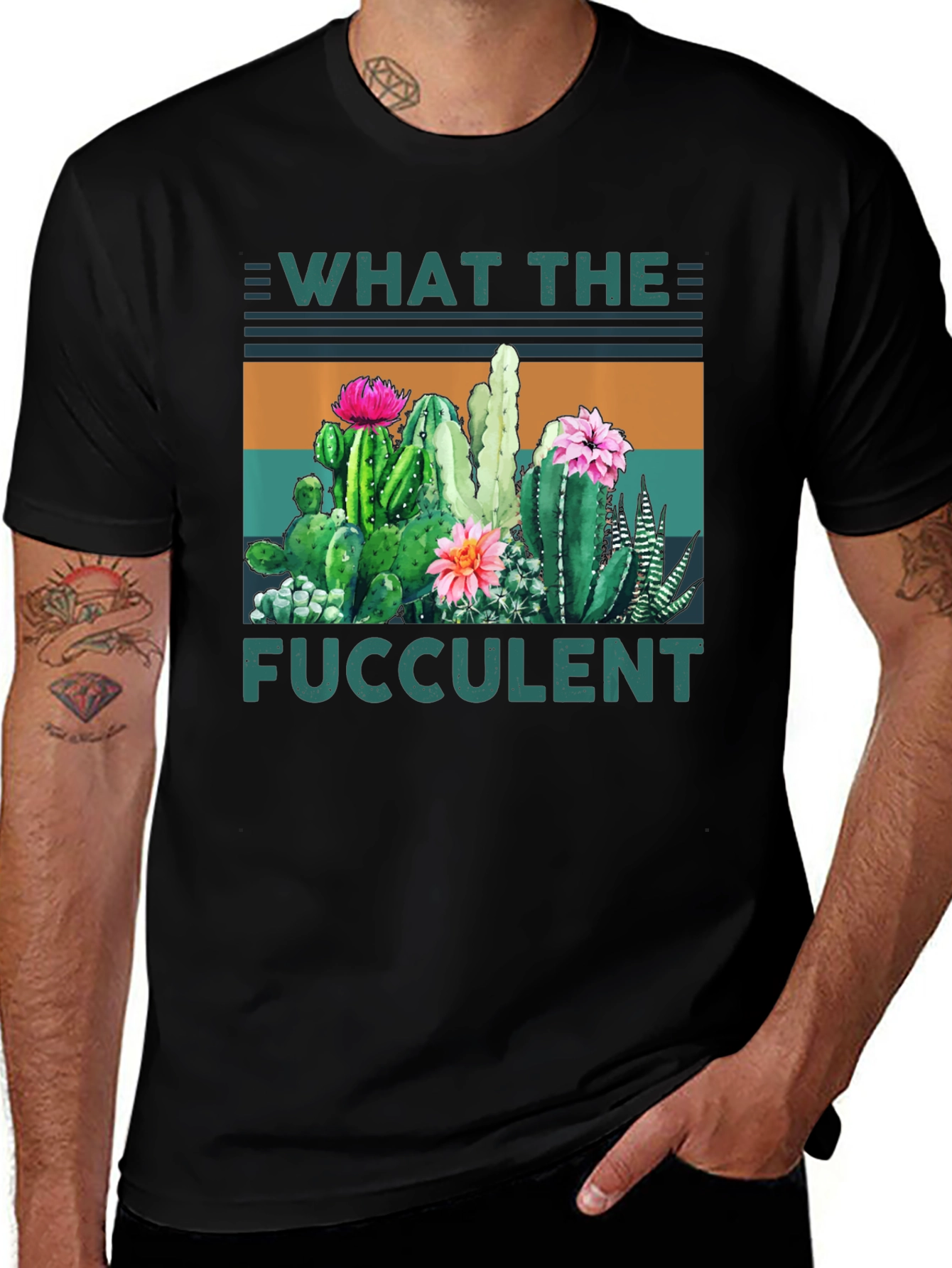 What the Fucculent Cactus Graphic Tee