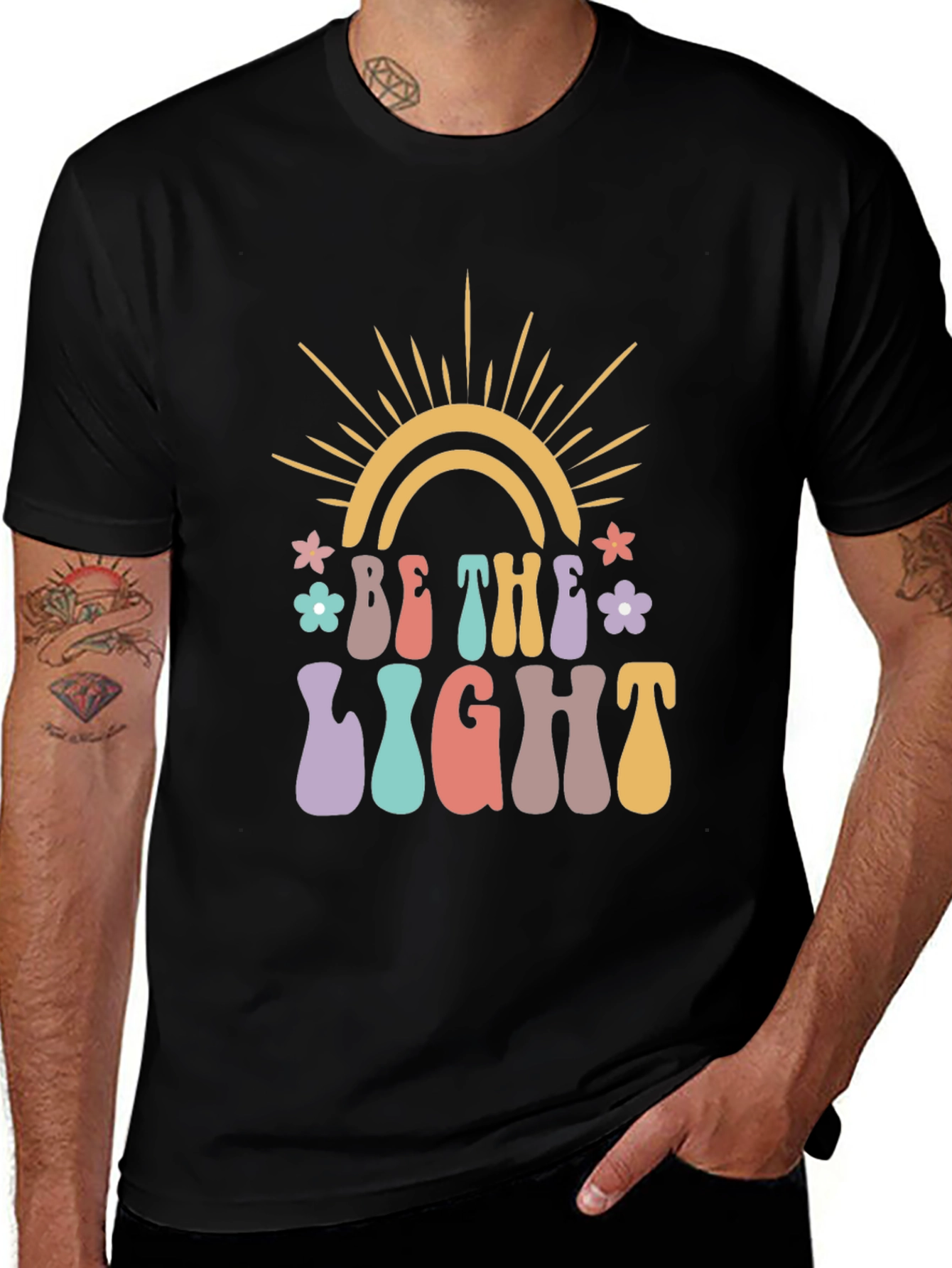 Variant 16 of Be The Light Graphic Tee - Inspirational Design