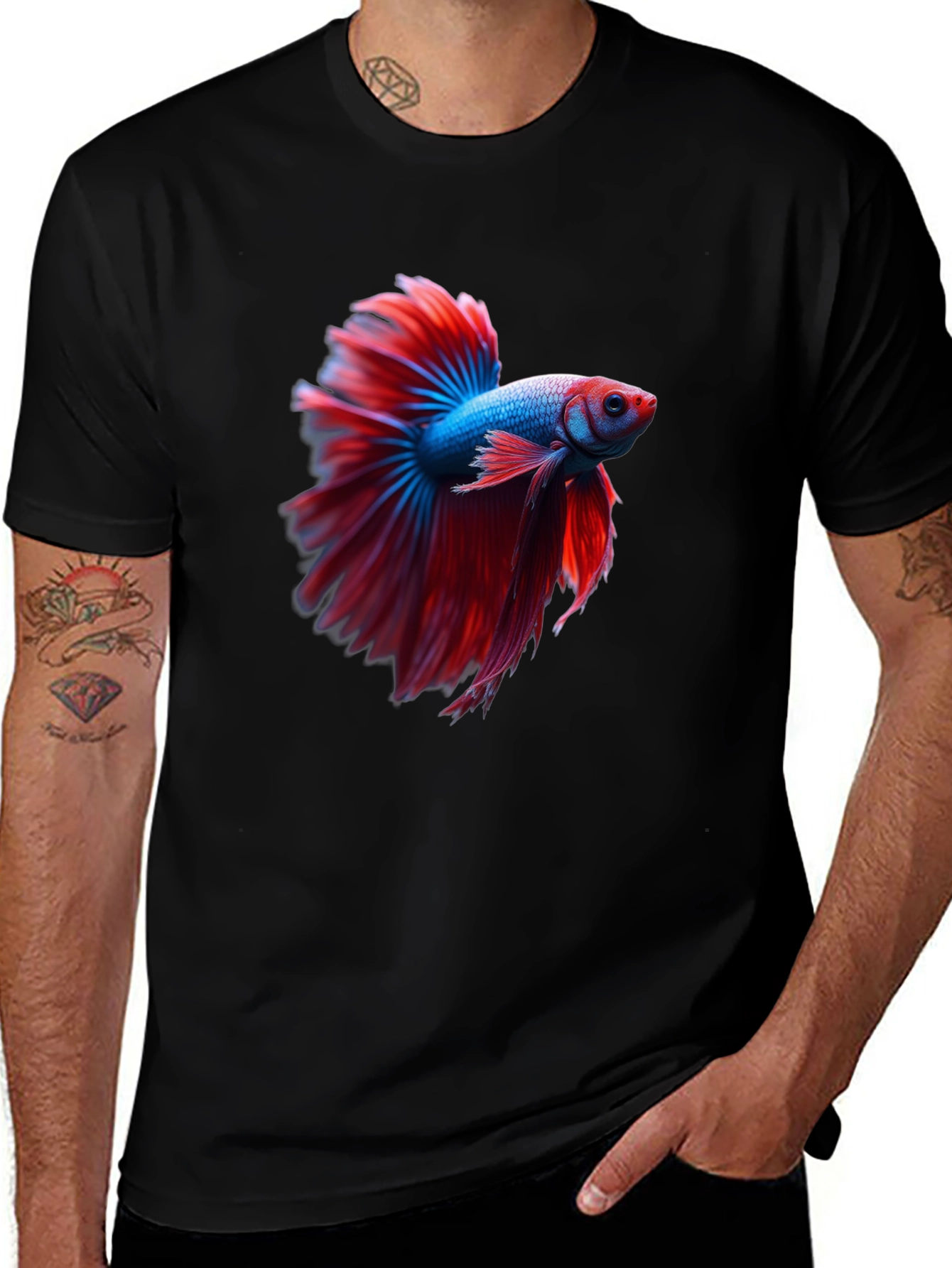 Variant 17 of Betta Fish Graphic Tee - Unique Design, Stylish & Comfortable