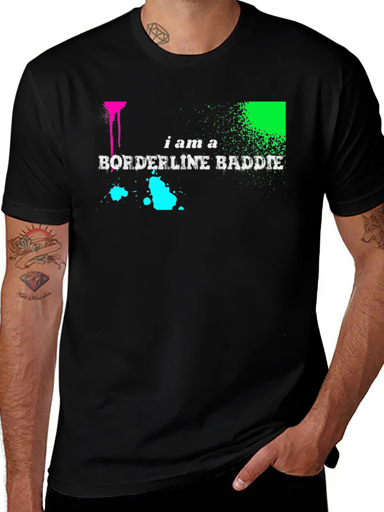 Variant 7 of I am a Borderline Baddie Graphic T-Shirt