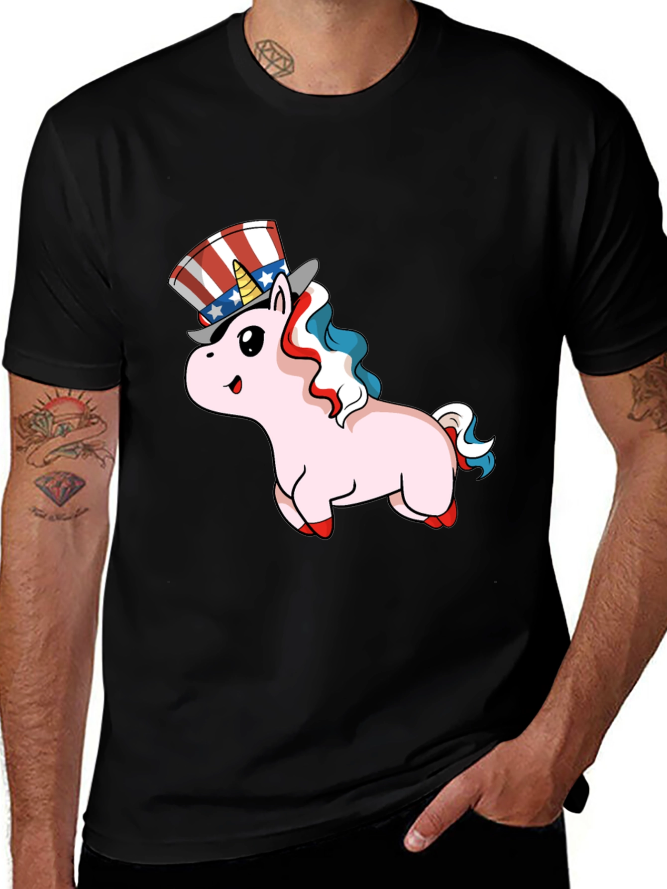 Variant 12 of Patriotic Unicorn Graphic Tee - USA Pride