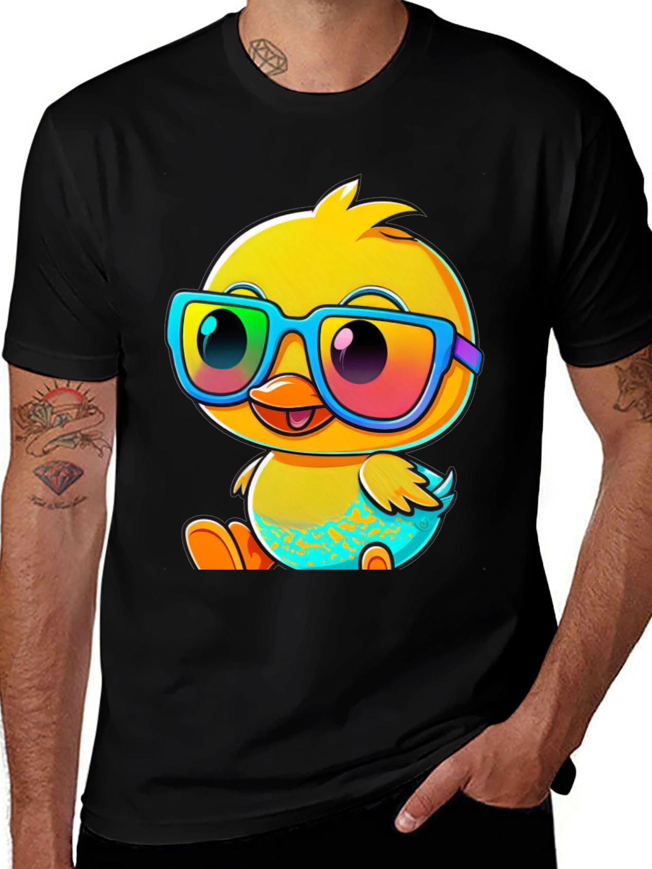 Variant 13 of Duck With Glasses Graphic Tee - Fun & Stylish