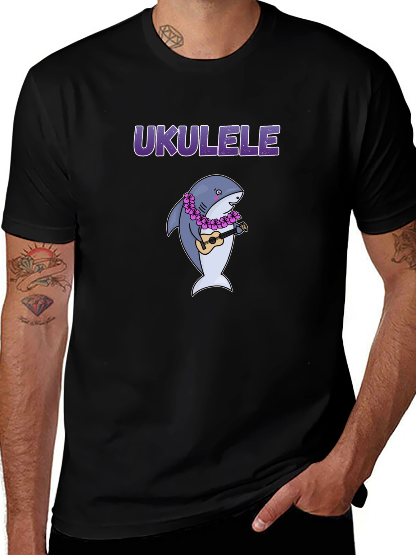 Variant 3 of Ukulele Shark Graphic T-Shirt
