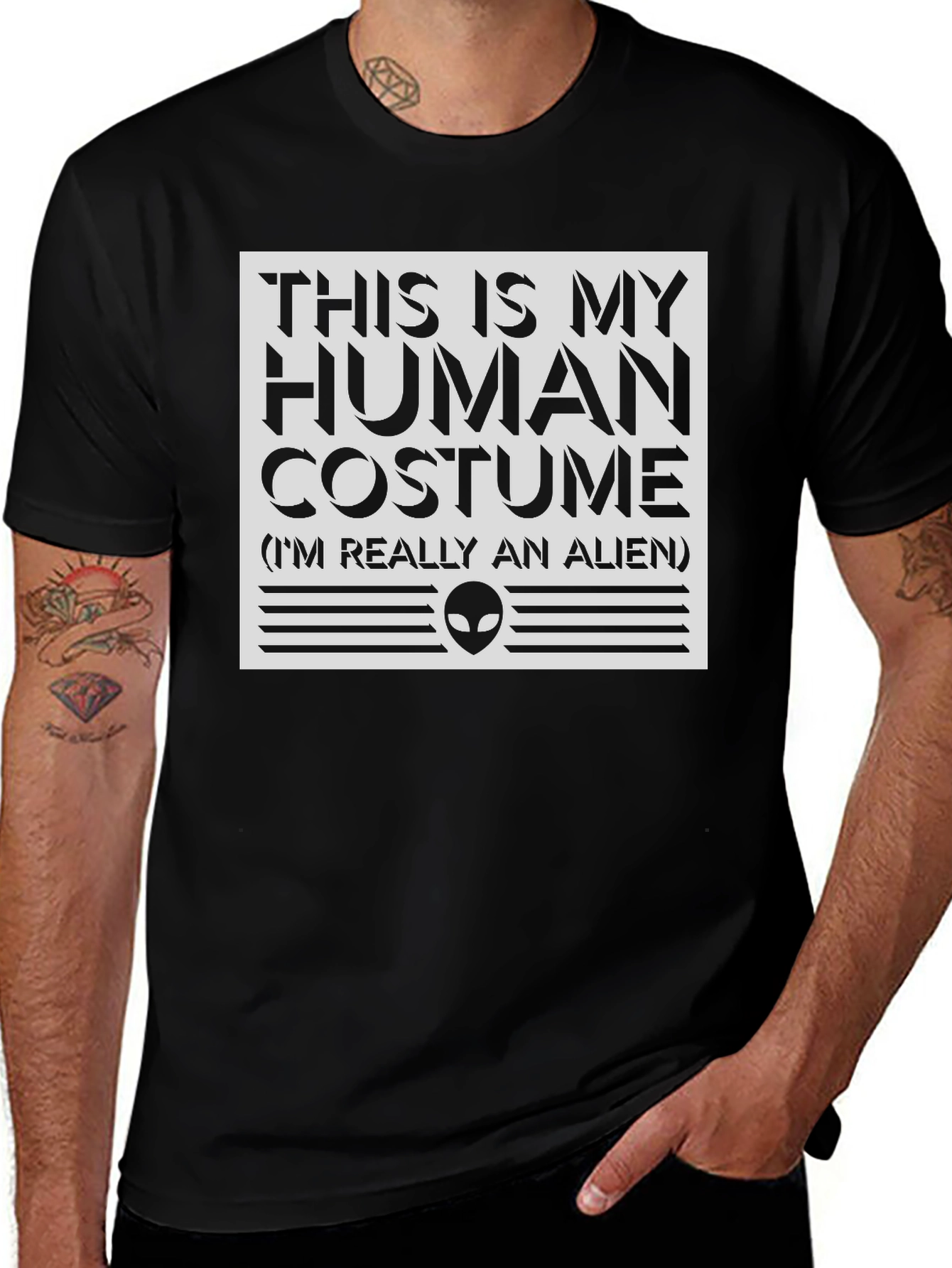 Variant 22 of Human Costume Alien T-Shirt