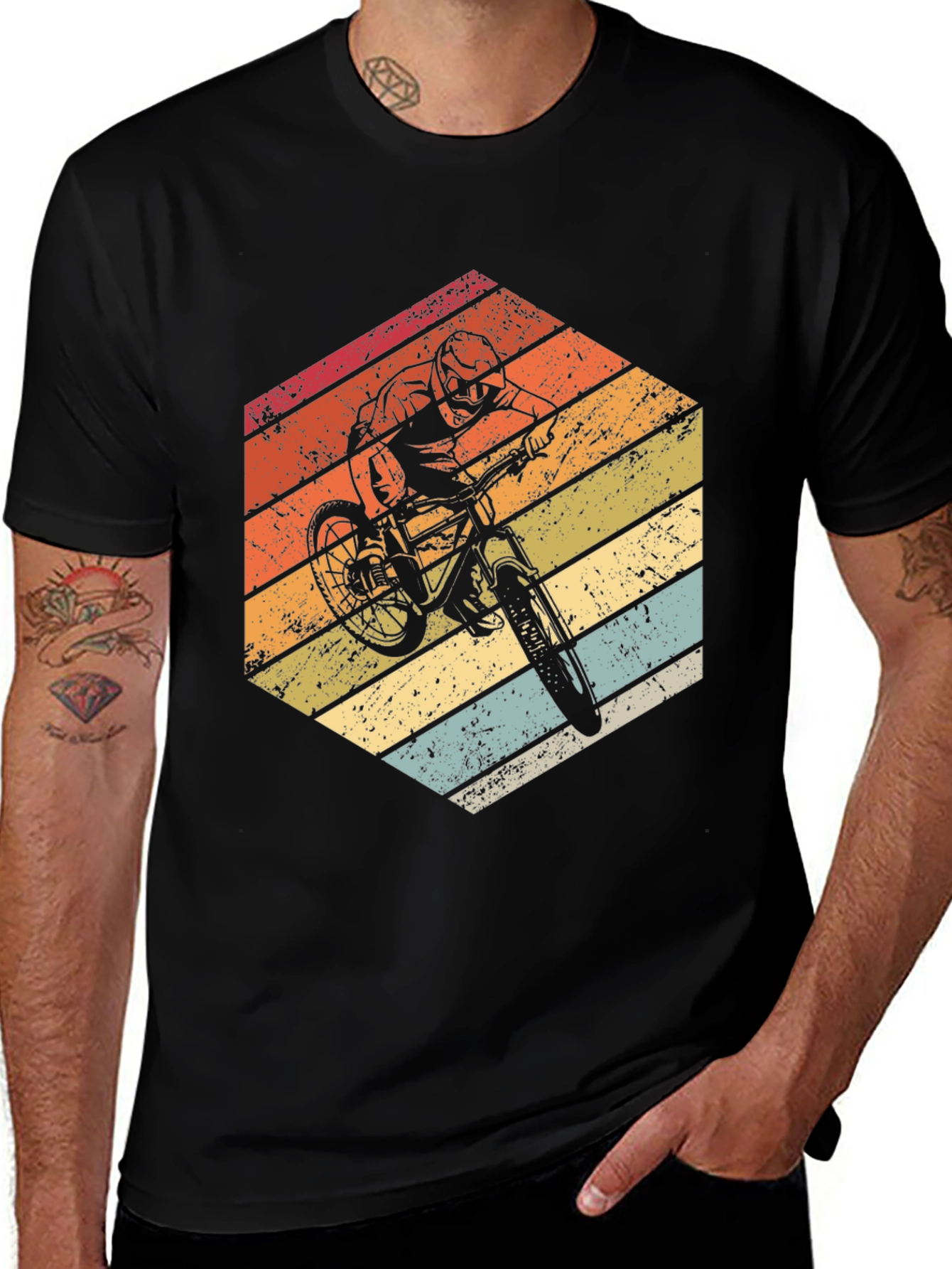 Variant 7 of Retro Mountain Biker Graphic Tee - Vintage Style