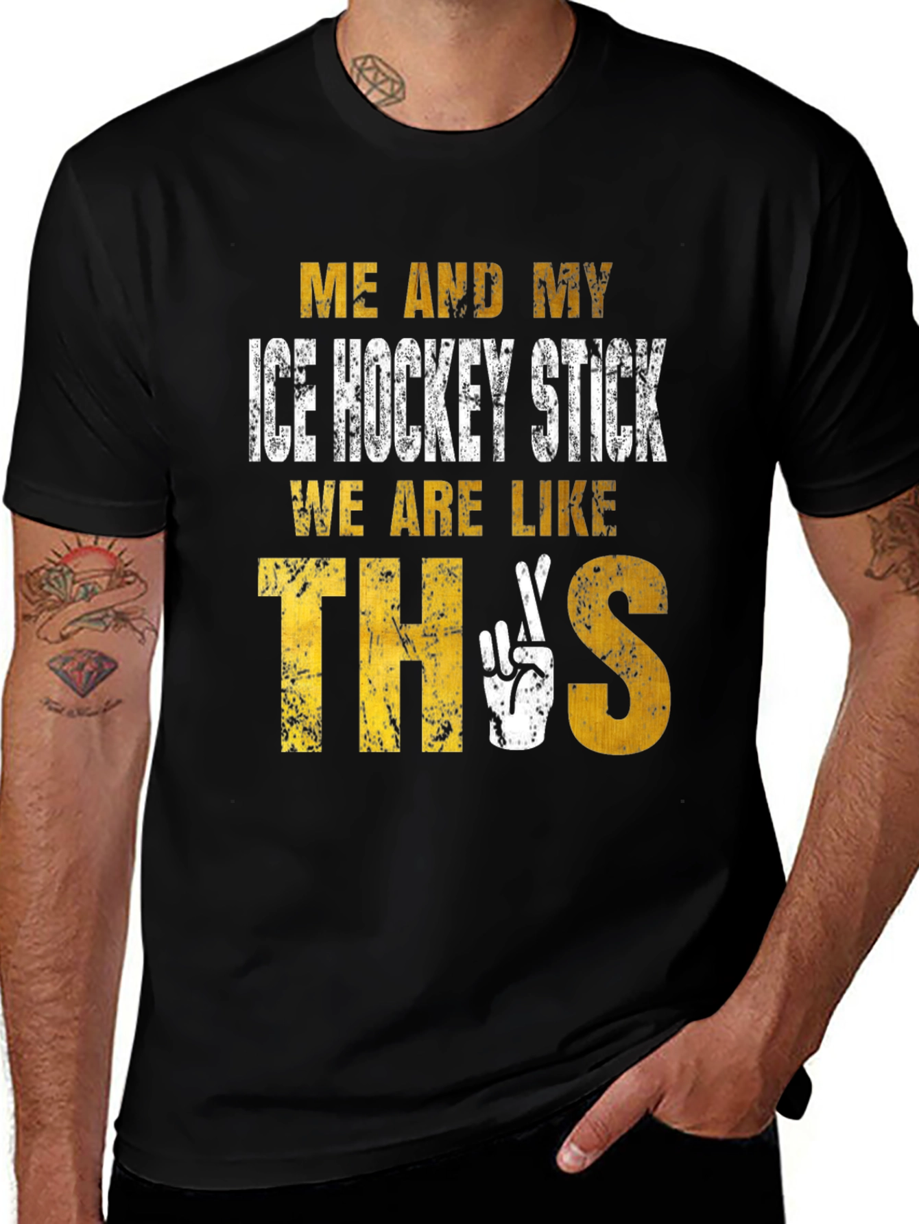 Variant 17 of Ice Hockey Stick T-Shirt - Me and My Stick Are Like This