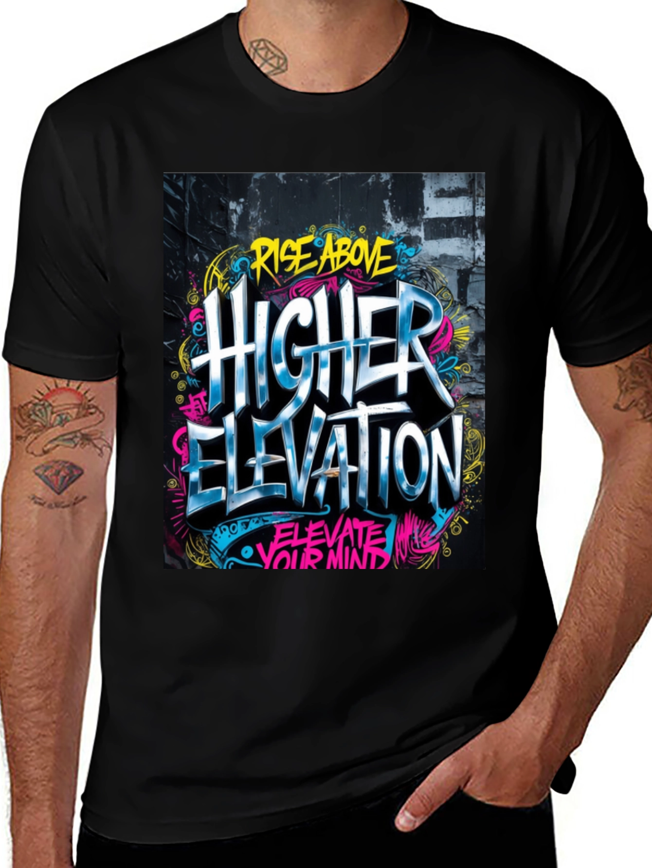 Variant 16 of Rise Above T-Shirt - Higher Elevation Graphic Tee