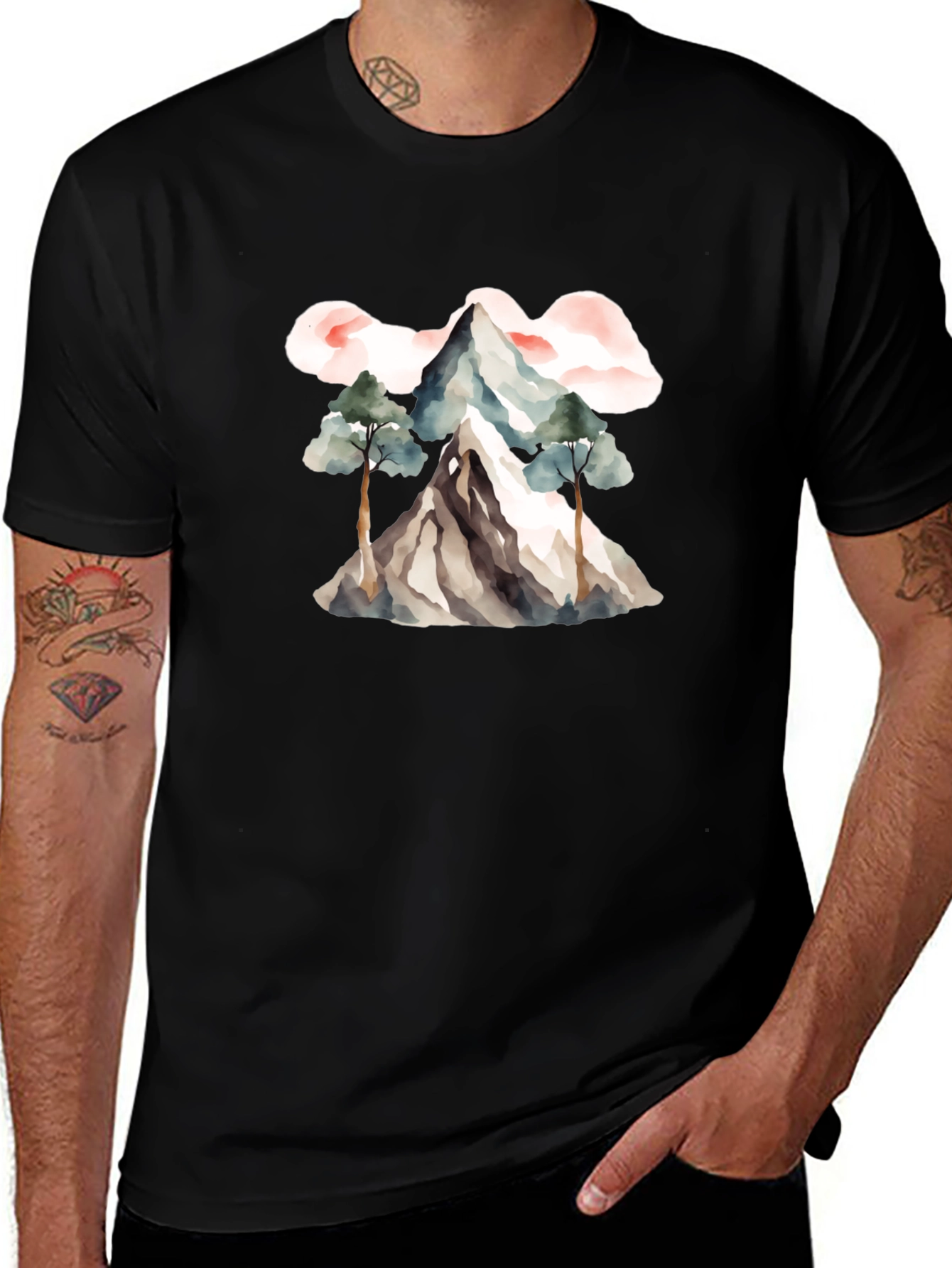 Variant 5 of Mountain Landscape Graphic T-Shirt