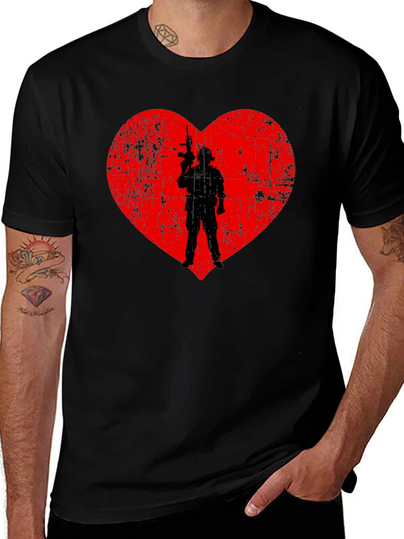 Variant 13 of Tactical Heart T-Shirt - Military Love