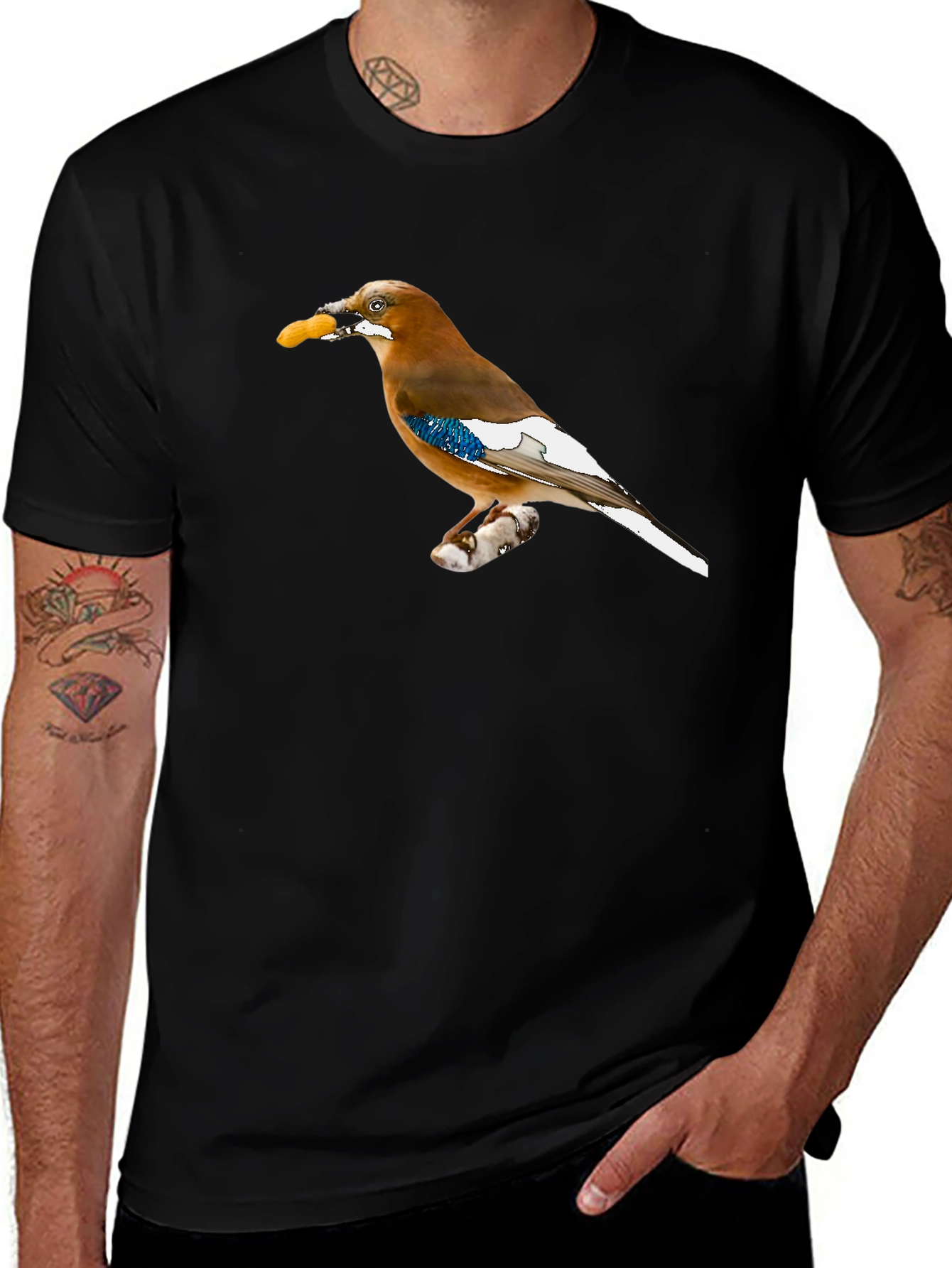 Variant 23 of Jay Bird Snack T-Shirt - Unique Graphic Tee