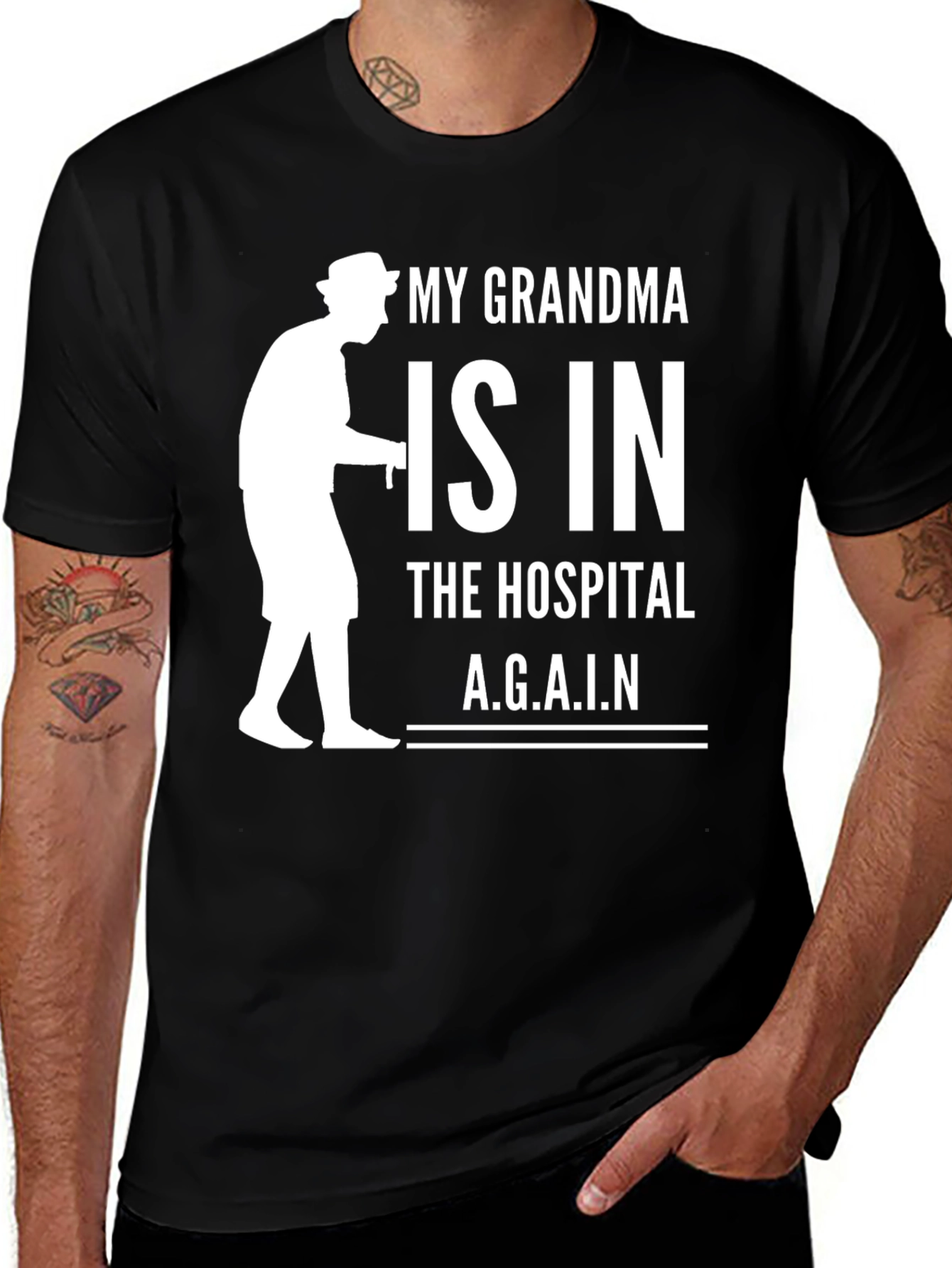 Variant 17 of My Grandma is in the Hospital T-Shirt